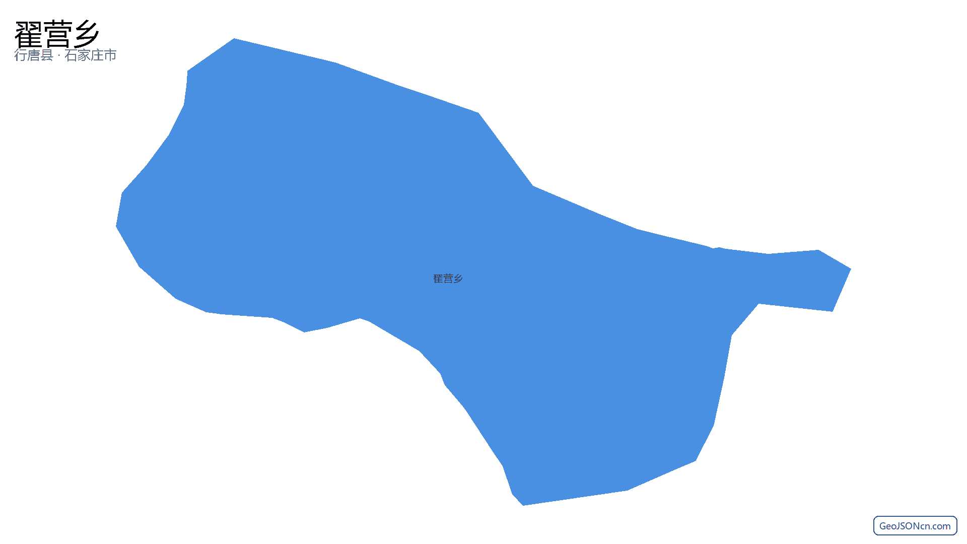 翟营乡行政区划边界地图（行唐县·石家庄市）,提供GeoJSON、SHP矢量边界数据下载及高清地图大图(PNG/JPG) - GeoJSONcn.com