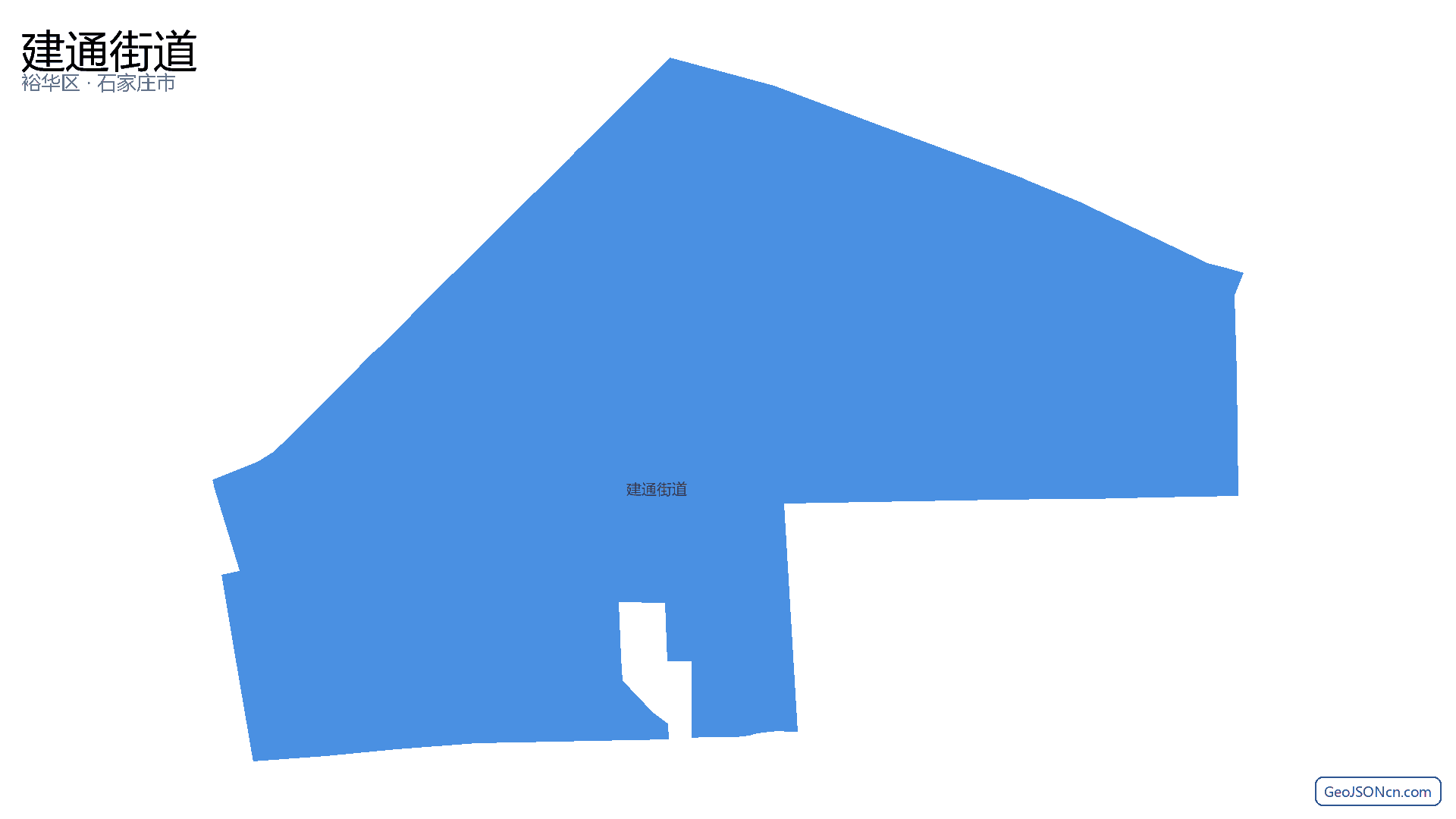 建通街道行政区划边界地图(裕华区·石家庄市),提供GeoJSON、SHP矢量边界数据下载及高清地图大图(PNG/JPG) - GeoJSONcn.com