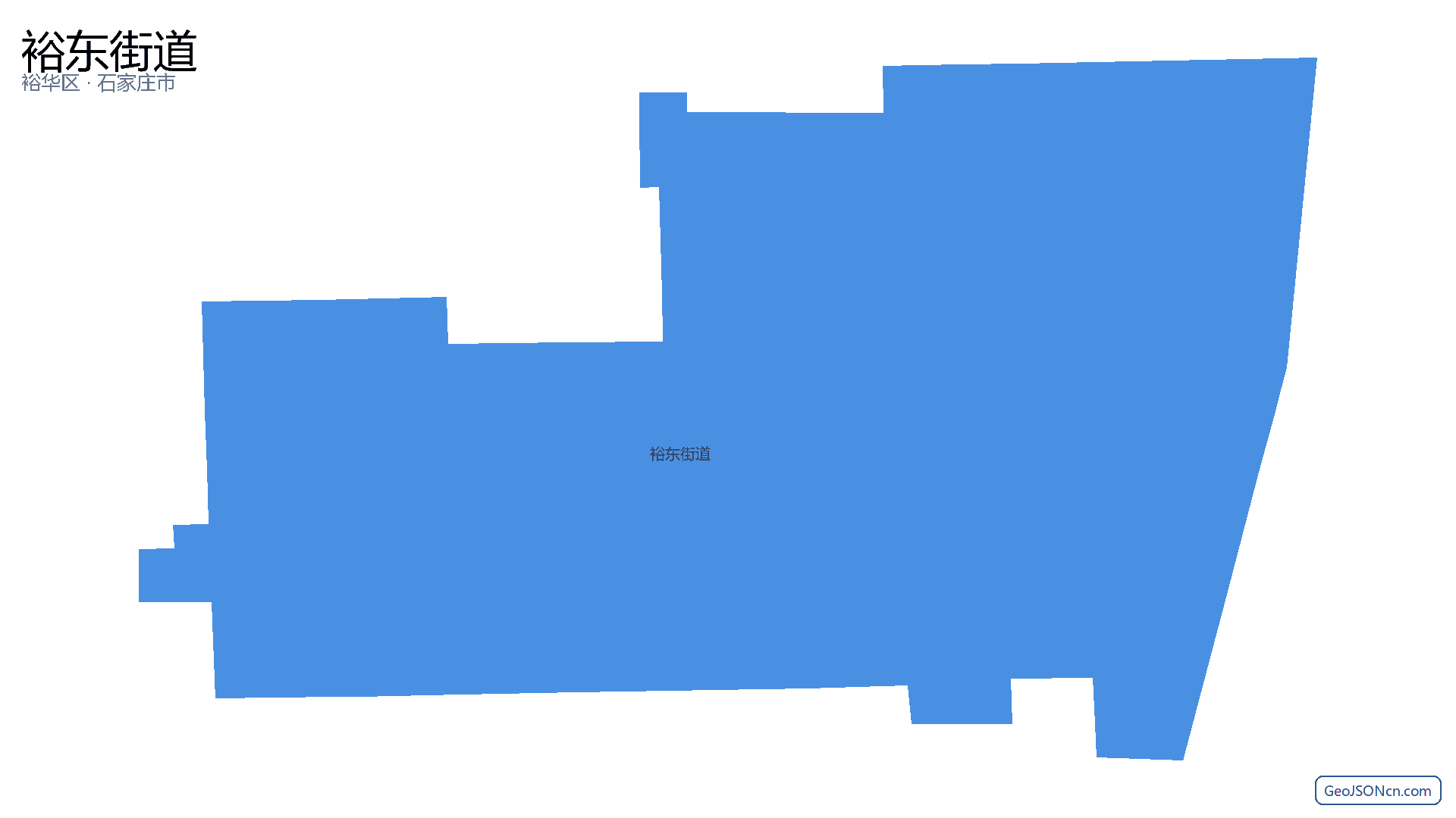 裕东街道行政区划边界地图（裕华区·石家庄市）,提供GeoJSON、SHP矢量边界数据下载及高清地图大图(PNG/JPG) - GeoJSONcn.com