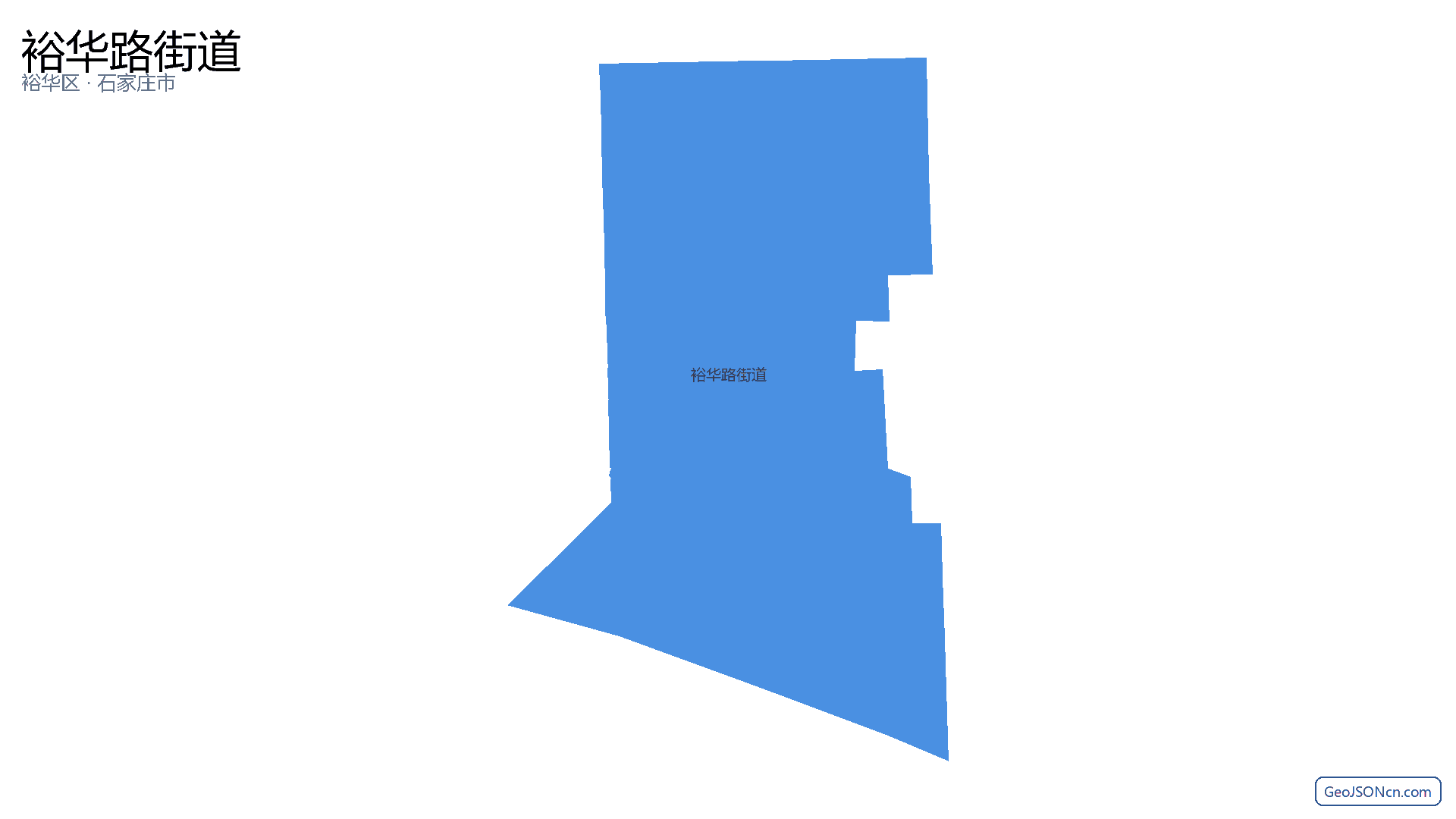 裕华路街道行政区划边界地图(裕华区·石家庄市),提供GeoJSON、SHP矢量边界数据下载及高清地图大图(PNG/JPG) - GeoJSONcn.com