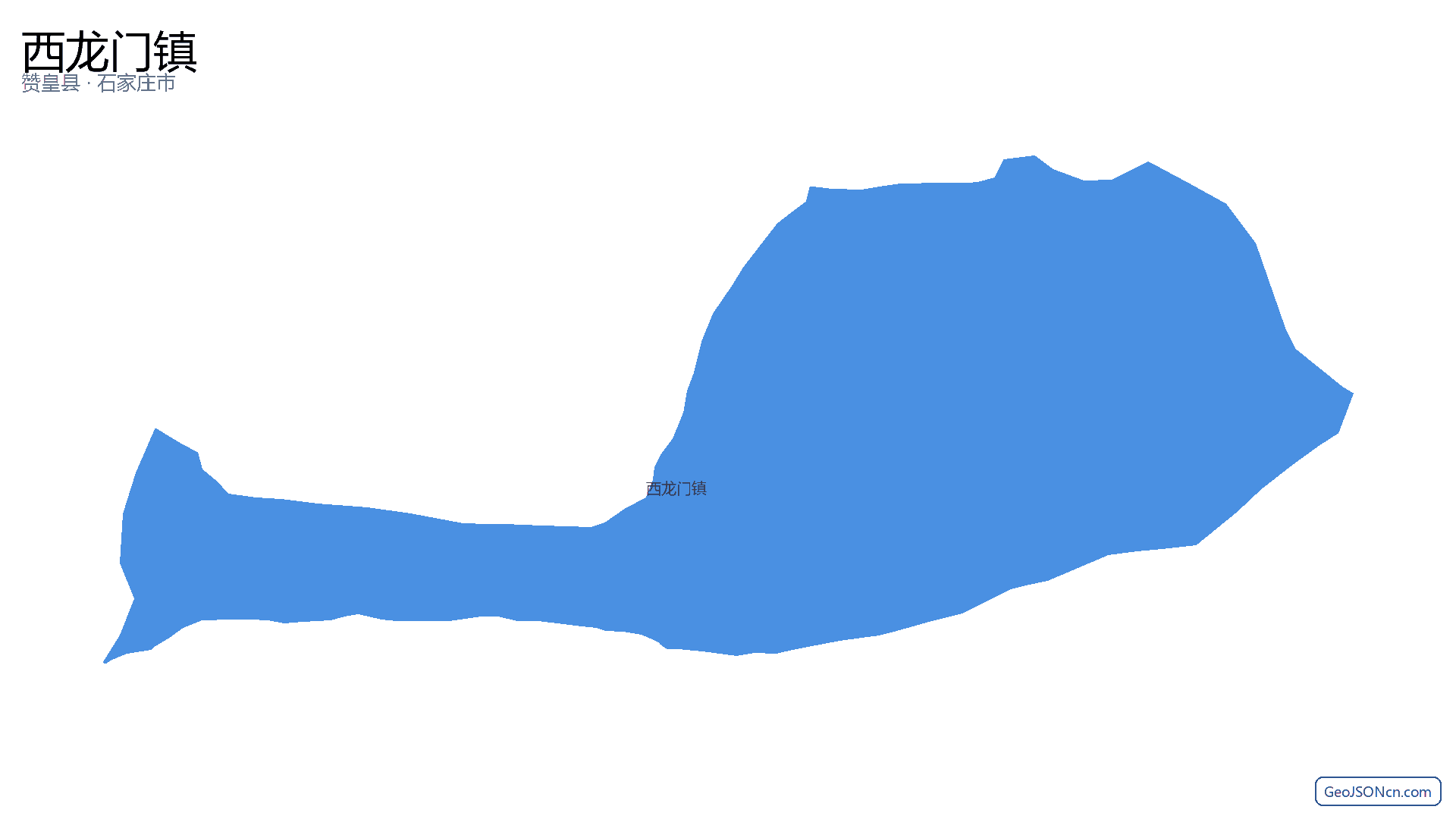 西龙门镇行政区划边界地图(赞皇县·石家庄市),提供GeoJSON、SHP矢量边界数据下载及高清地图大图(PNG/JPG) - GeoJSONcn.com