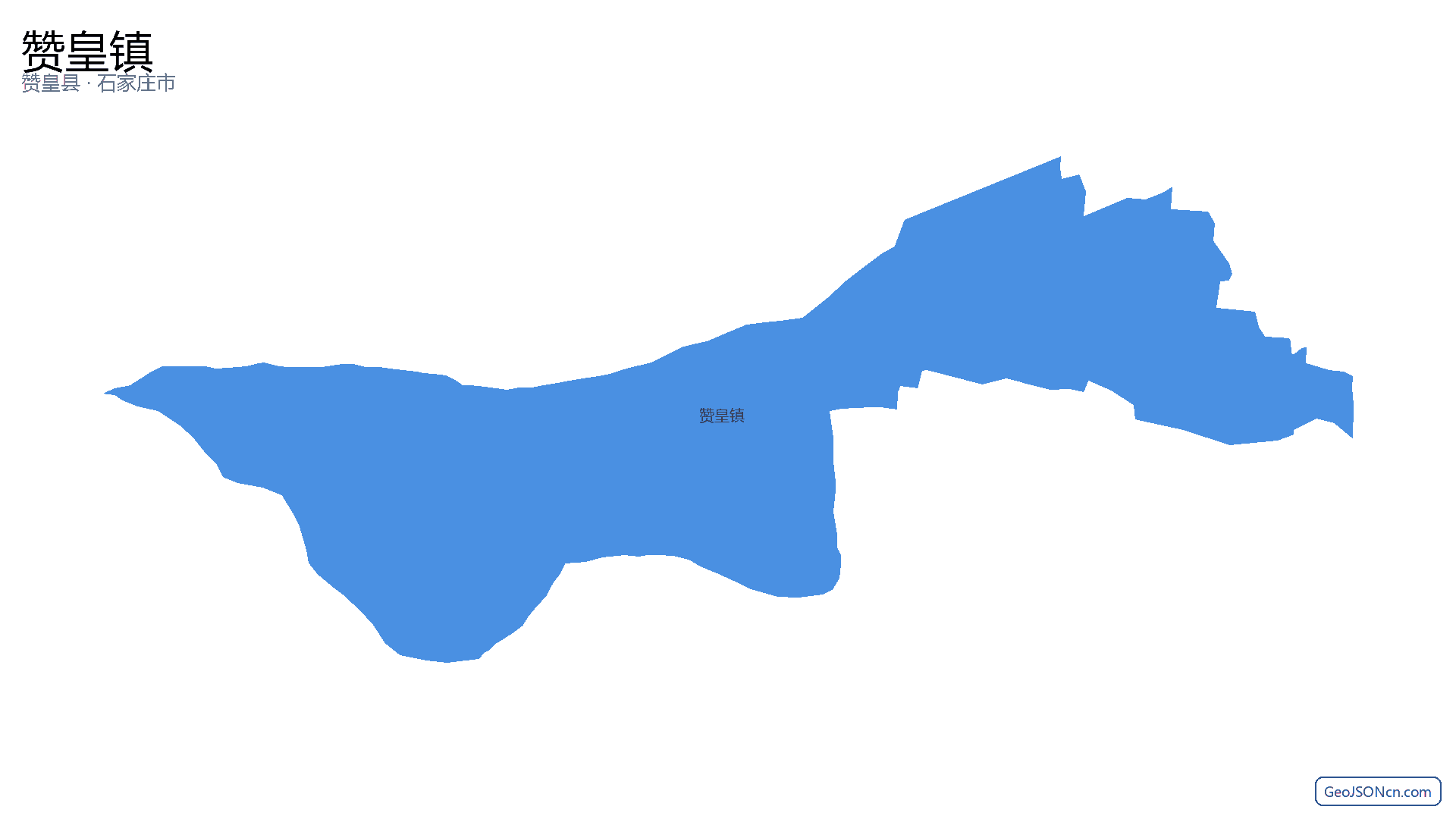 赞皇镇行政区划边界地图(赞皇县·石家庄市),提供GeoJSON、SHP矢量边界数据下载及高清地图大图(PNG/JPG) - GeoJSONcn.com