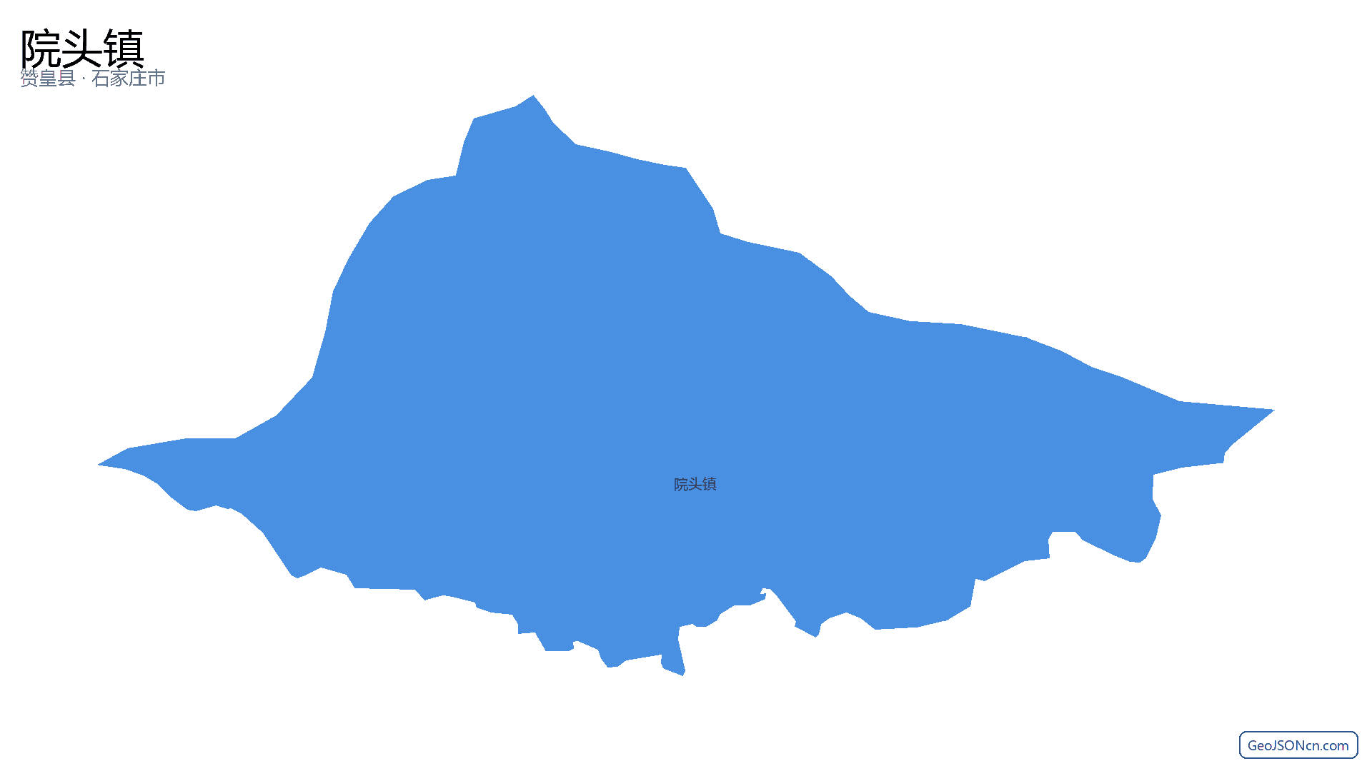 院头镇行政区划边界地图（赞皇县·石家庄市）,提供GeoJSON、SHP矢量边界数据下载及高清地图大图(PNG/JPG) - GeoJSONcn.com