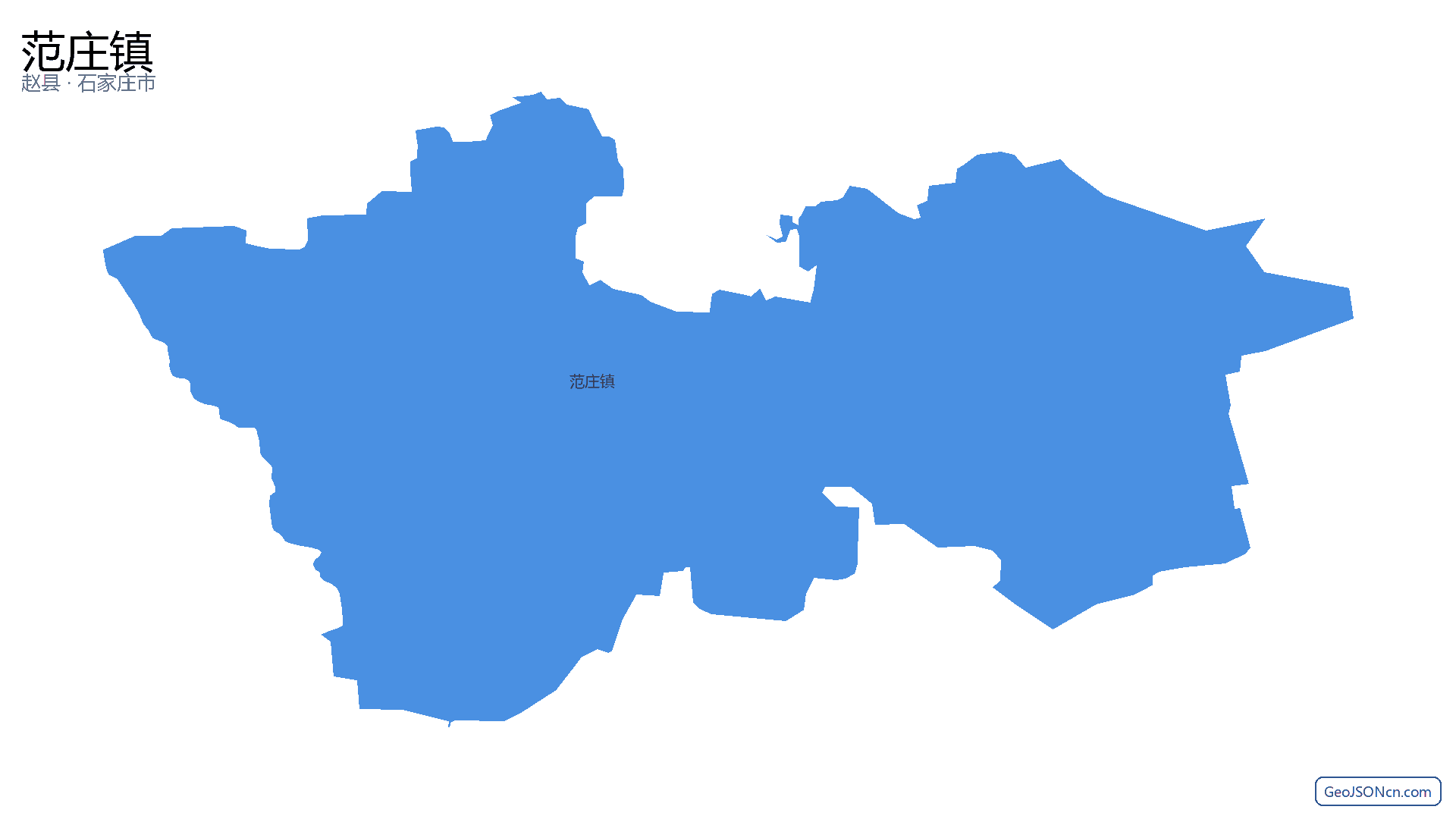范庄镇行政区划边界地图（赵县·石家庄市）,提供GeoJSON、SHP矢量边界数据下载及高清地图大图(PNG/JPG) - GeoJSONcn.com