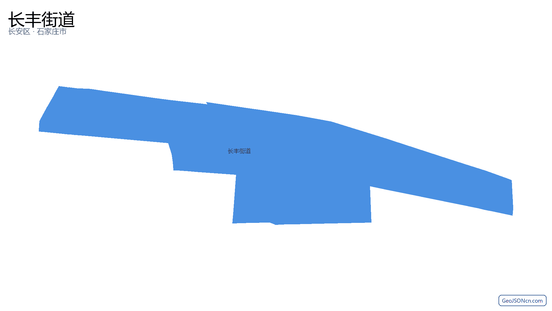 长丰街道行政区划边界地图（长安区·石家庄市）,提供GeoJSON、SHP矢量边界数据下载及高清地图大图(PNG/JPG) - GeoJSONcn.com