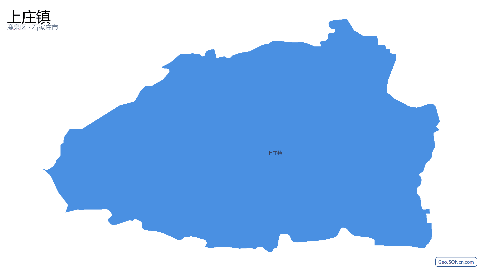 上庄镇行政区划边界地图(鹿泉区·石家庄市),提供GeoJSON、SHP矢量边界数据下载及高清地图大图(PNG/JPG) - GeoJSONcn.com