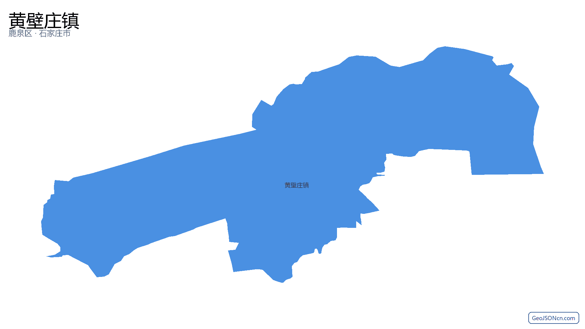 黄壁庄镇行政区划边界地图（鹿泉区·石家庄市）,提供GeoJSON、SHP矢量边界数据下载及高清地图大图(PNG/JPG) - GeoJSONcn.com