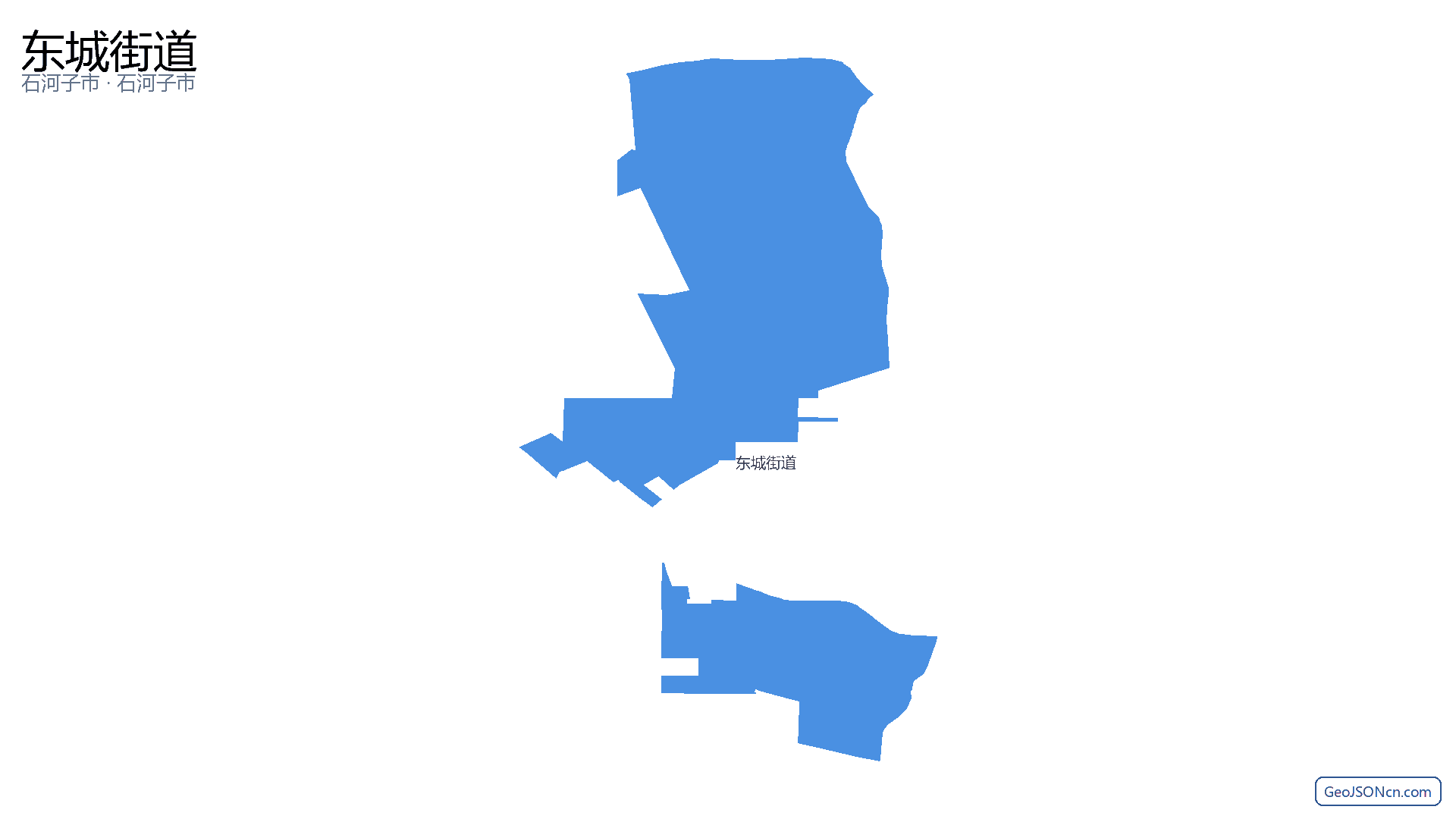 东城街道行政区划边界地图（石河子市·石河子市）,提供GeoJSON、SHP矢量边界数据下载及高清地图大图(PNG/JPG) - GeoJSONcn.com