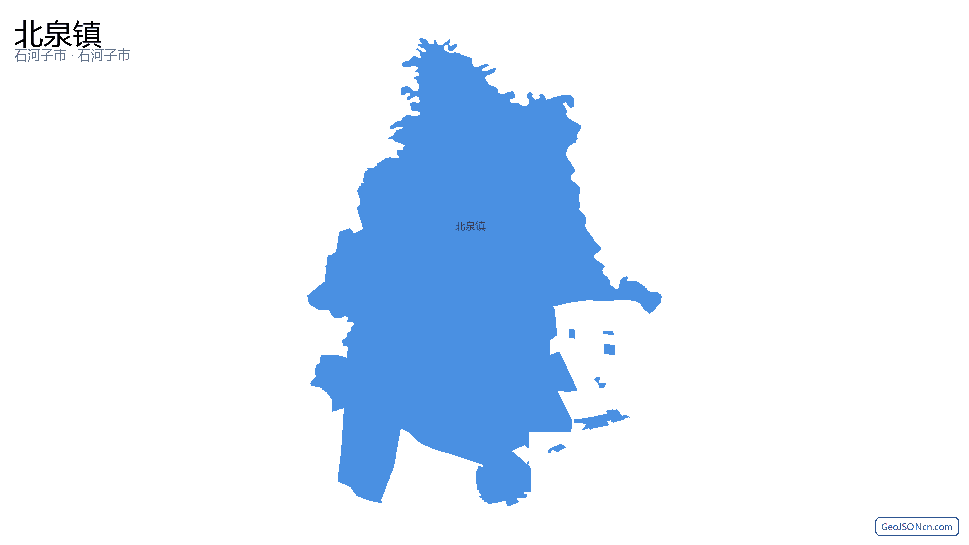 北泉镇行政区划边界地图（石河子市·石河子市）,提供GeoJSON、SHP矢量边界数据下载及高清地图大图(PNG/JPG) - GeoJSONcn.com