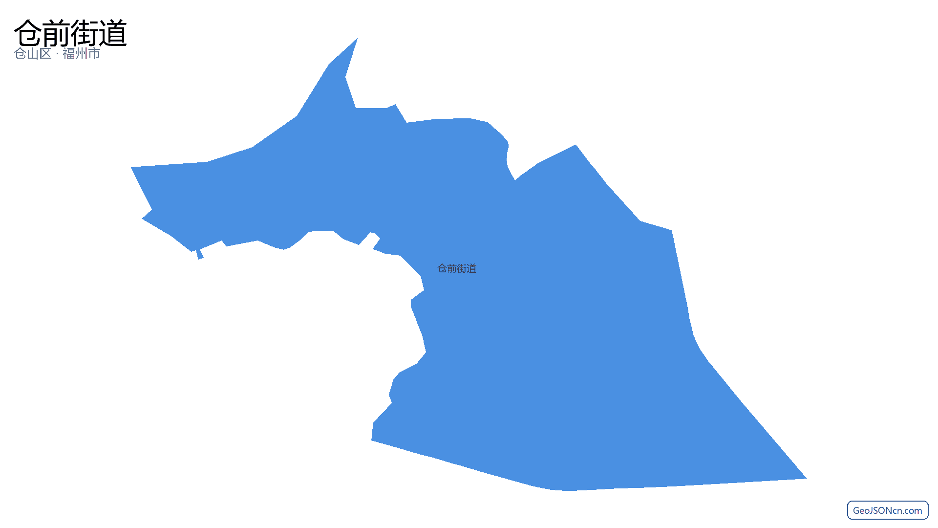仓前街道行政区划边界地图（仓山区·福州市）,提供GeoJSON、SHP矢量边界数据下载及高清地图大图(PNG/JPG) - GeoJSONcn.com