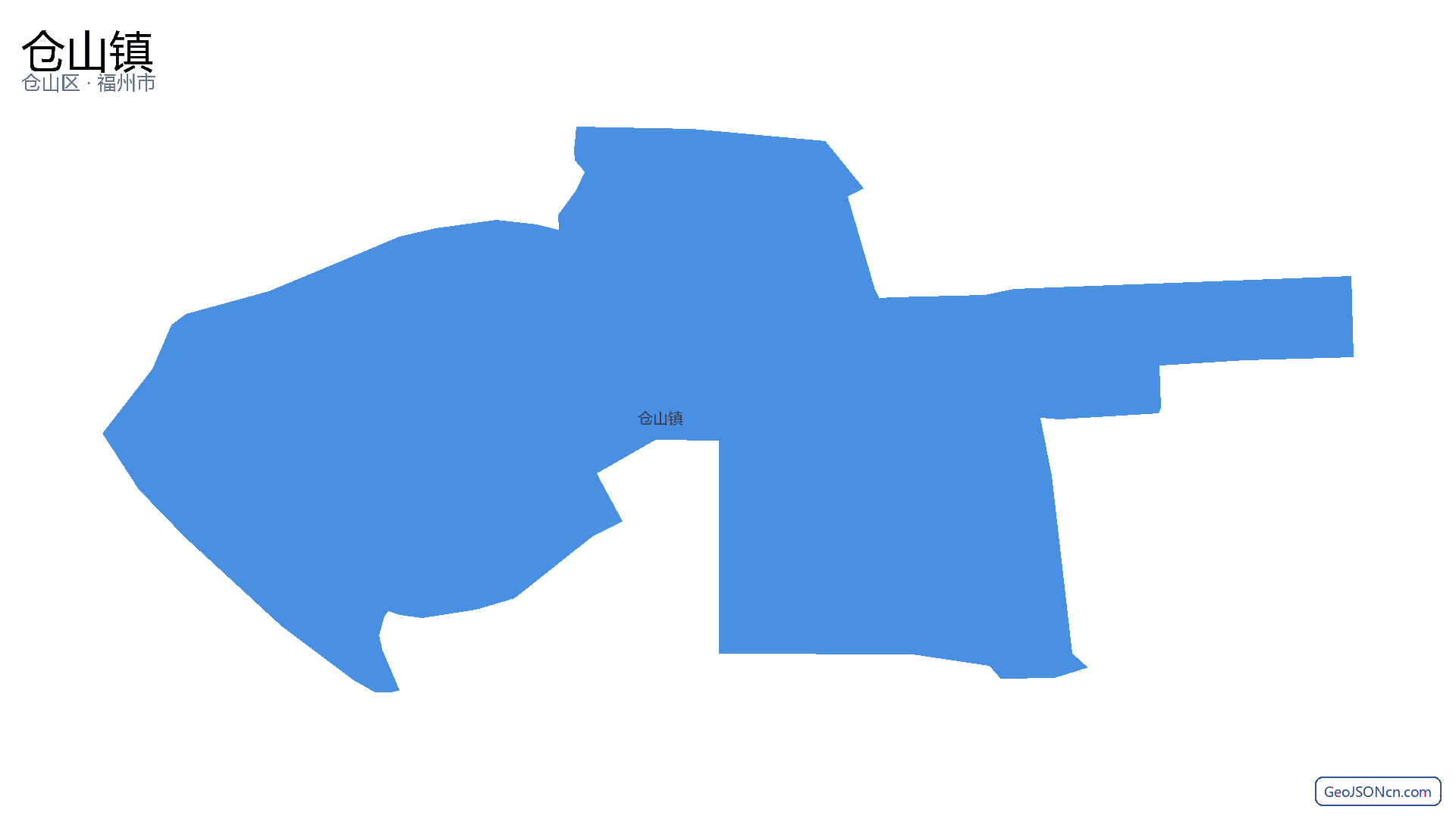 仓山镇行政区划边界地图（仓山区·福州市）,提供GeoJSON、SHP矢量边界数据下载及高清地图大图(PNG/JPG) - GeoJSONcn.com