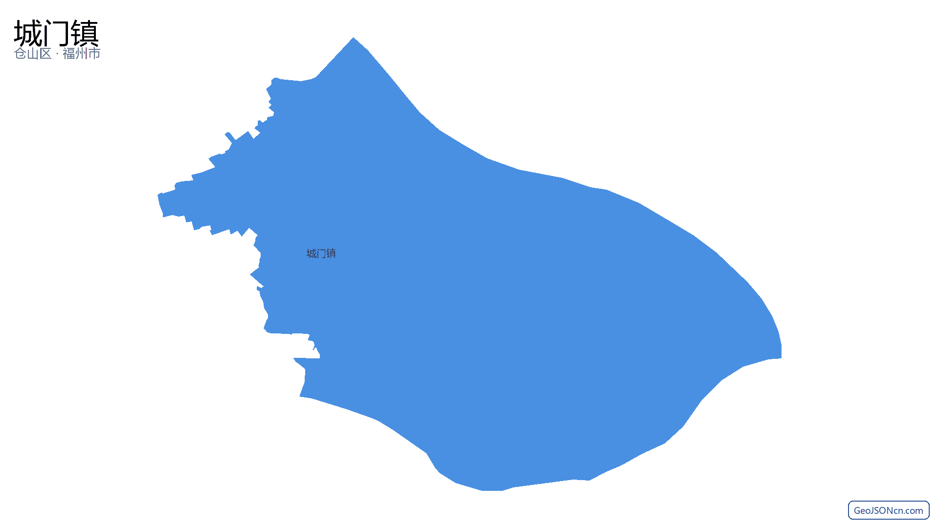城门镇行政区划边界地图（仓山区·福州市）,提供GeoJSON、SHP矢量边界数据下载及高清地图大图(PNG/JPG) - GeoJSONcn.com