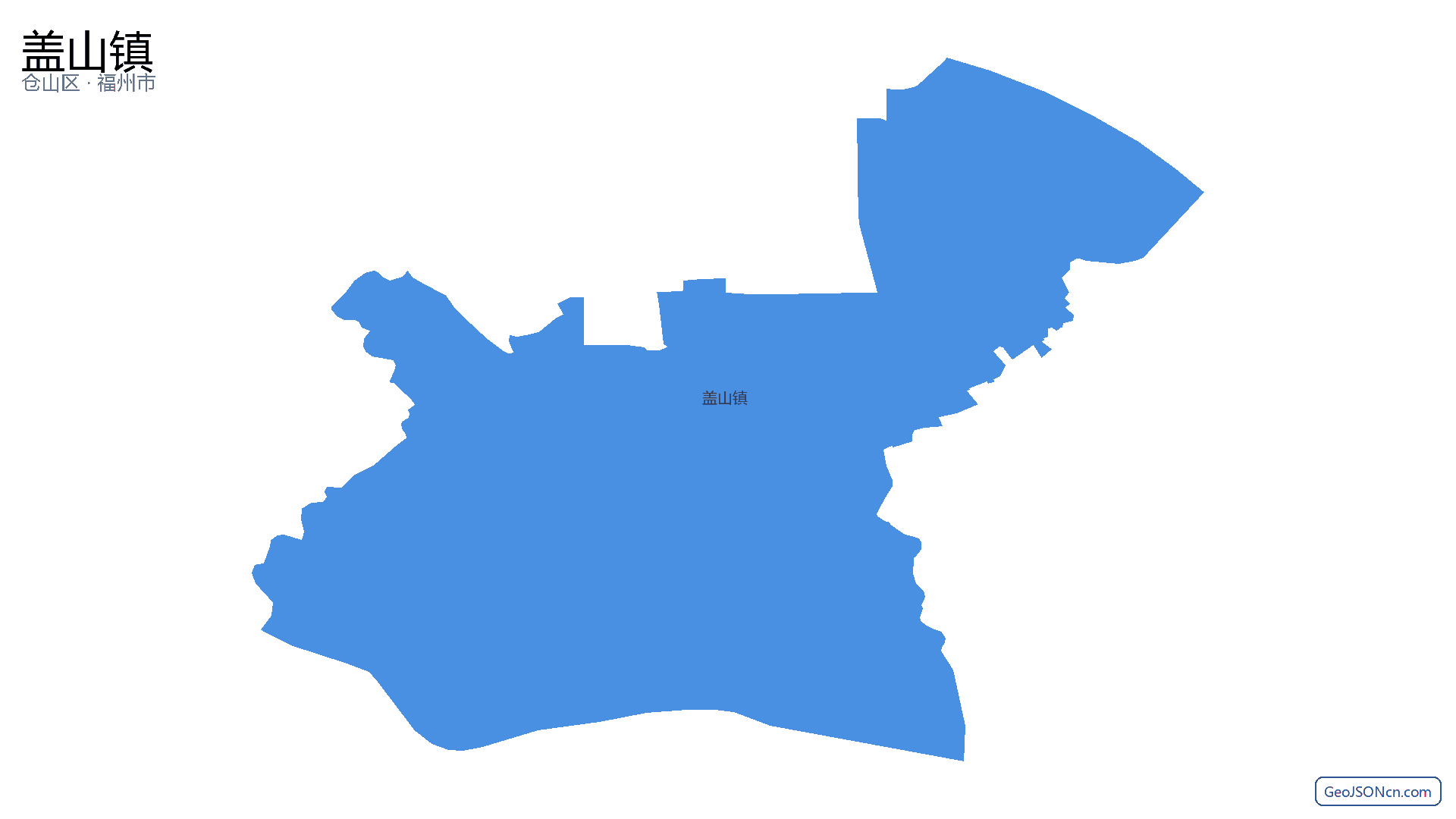 盖山镇行政区划边界地图（仓山区·福州市）,提供GeoJSON、SHP矢量边界数据下载及高清地图大图(PNG/JPG) - GeoJSONcn.com