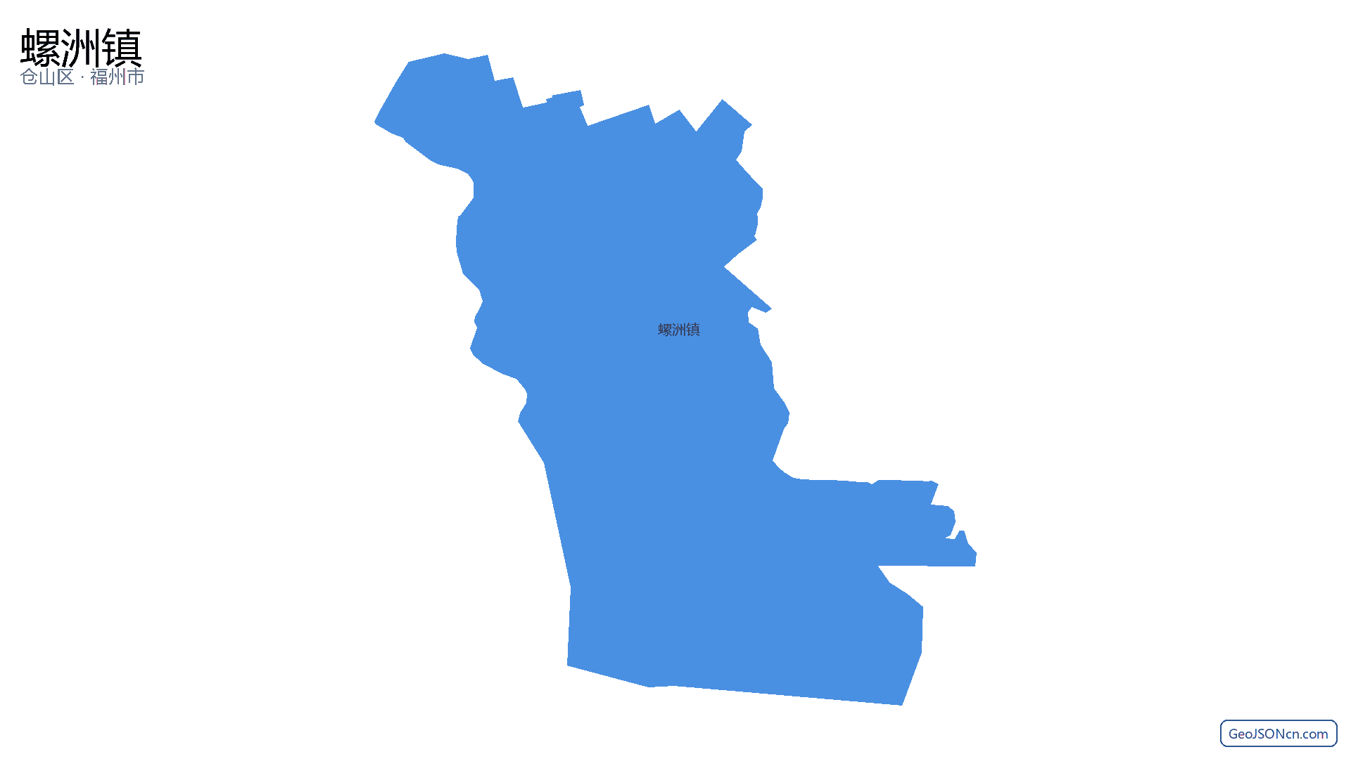 螺洲镇行政区划边界地图（仓山区·福州市）,提供GeoJSON、SHP矢量边界数据下载及高清地图大图(PNG/JPG) - GeoJSONcn.com