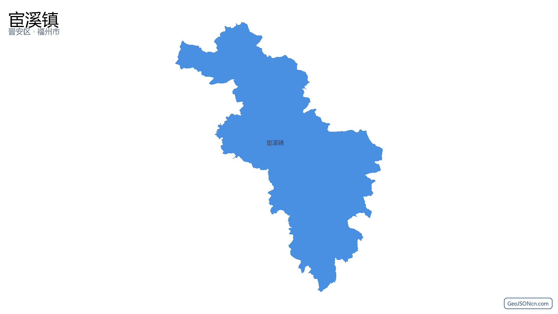 宦溪镇行政区划边界地图(晋安区·福州市),提供GeoJSON、SHP矢量边界数据下载及高清地图大图(PNG/JPG) - GeoJSONcn.com