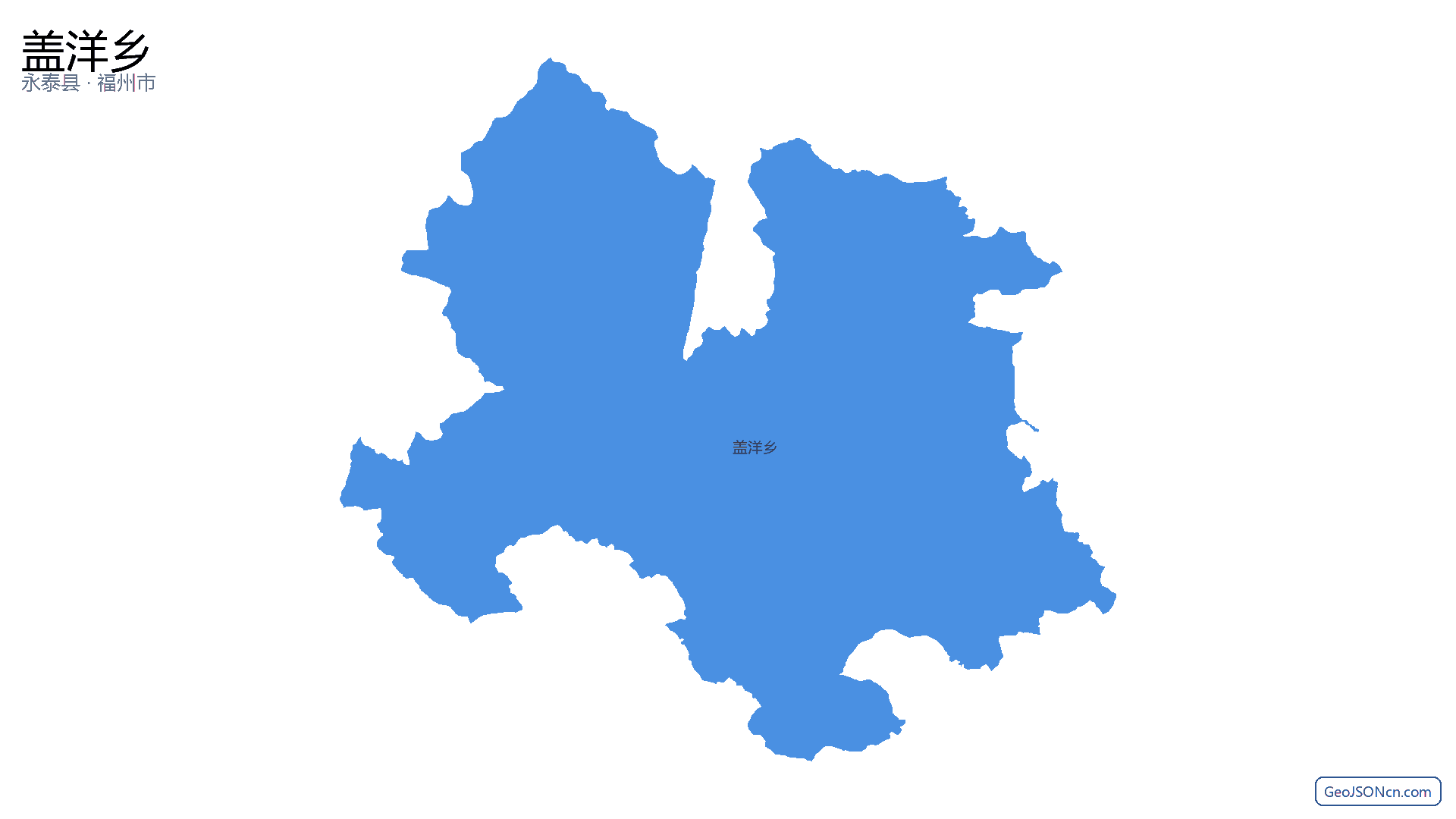 盖洋乡行政区划边界地图（永泰县·福州市）,提供GeoJSON、SHP矢量边界数据下载及高清地图大图(PNG/JPG) - GeoJSONcn.com