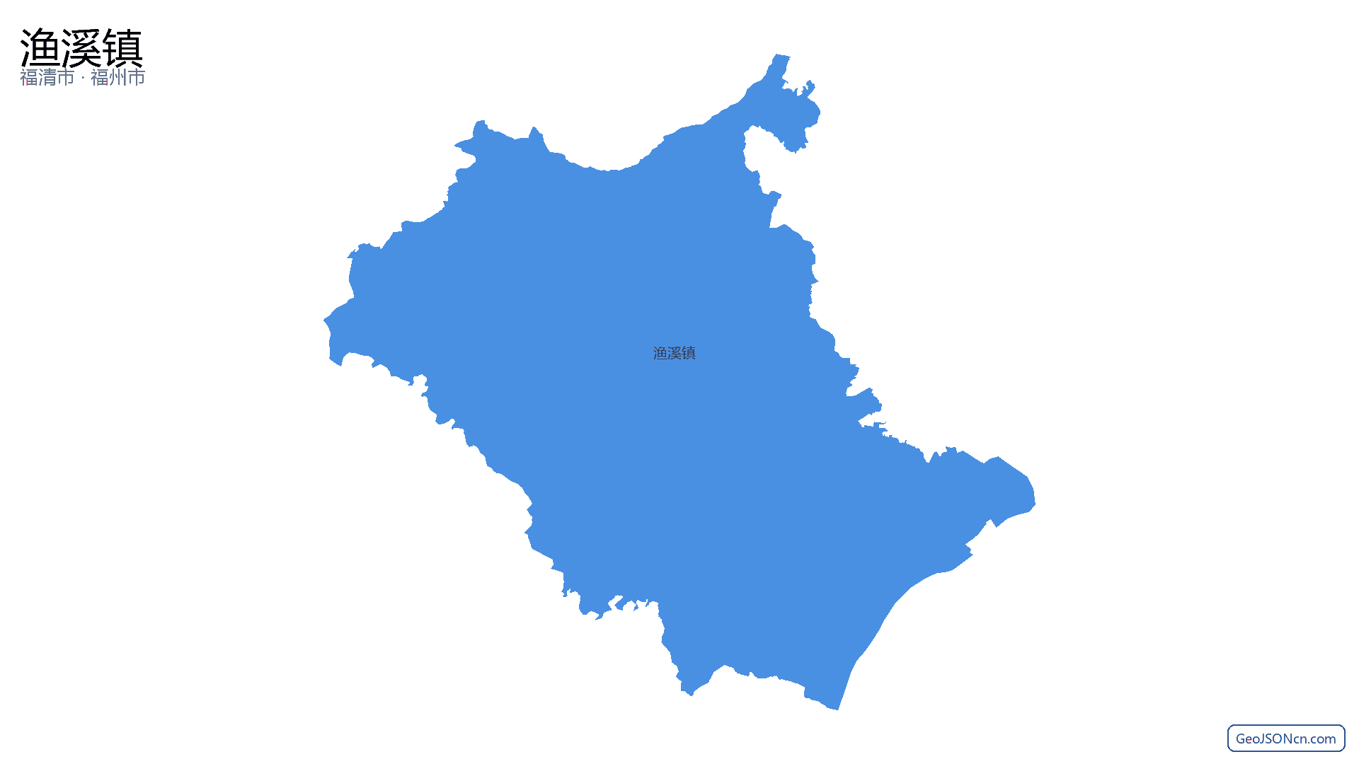 渔溪镇行政区划边界地图(福清市·福州市),提供GeoJSON、SHP矢量边界数据下载及高清地图大图(PNG/JPG) - GeoJSONcn.com