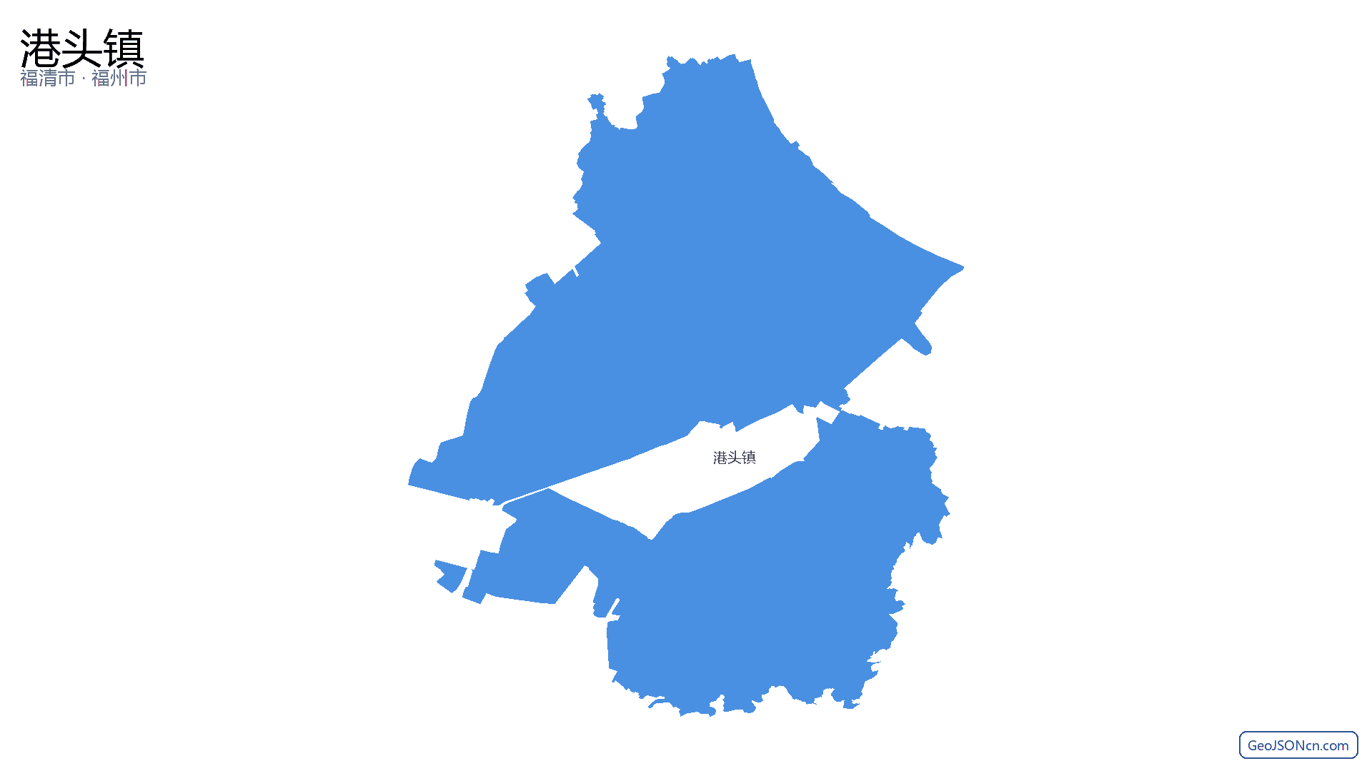 港头镇行政区划边界地图(福清市·福州市),提供GeoJSON、SHP矢量边界数据下载及高清地图大图(PNG/JPG) - GeoJSONcn.com