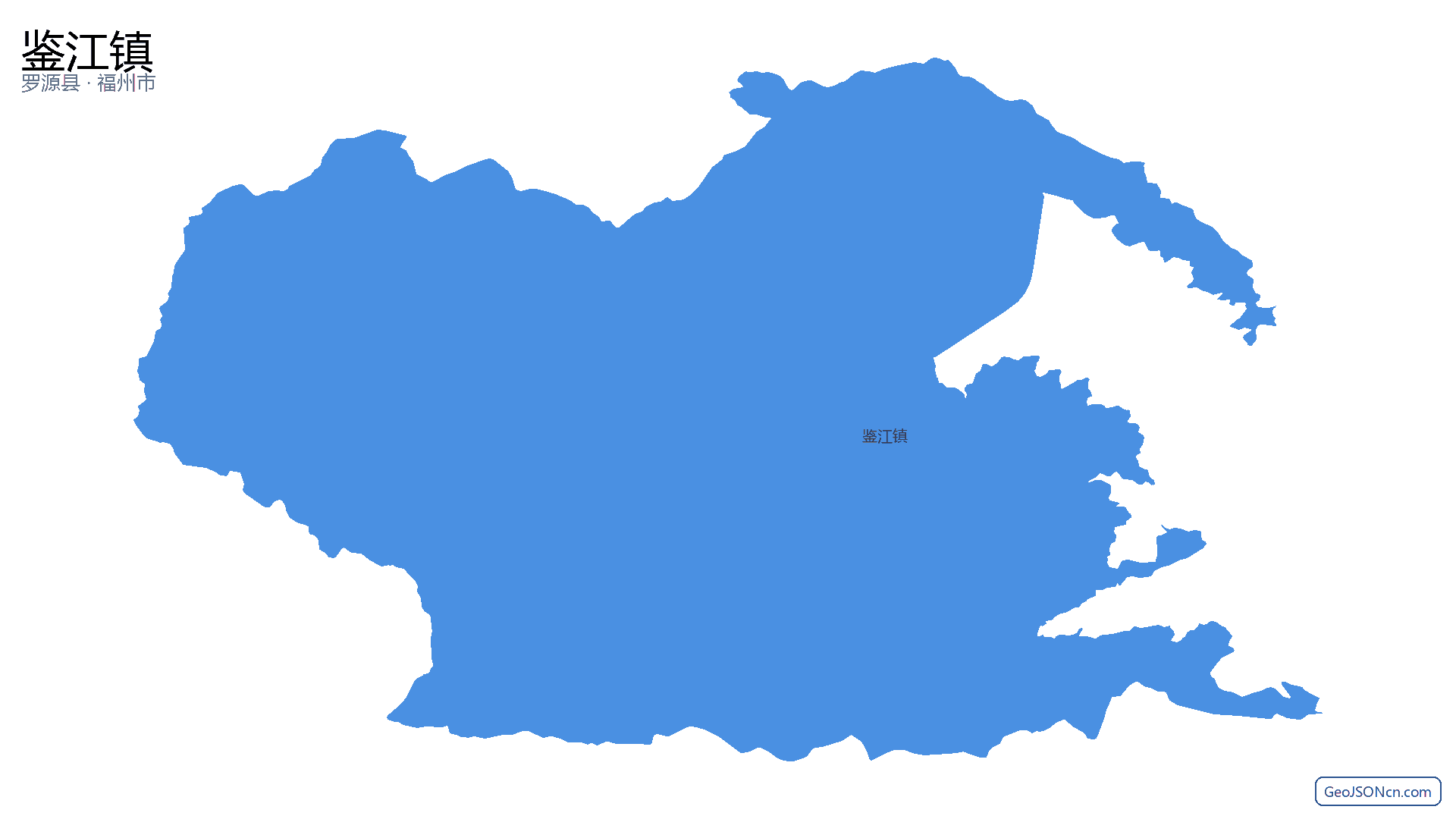鉴江镇行政区划边界地图(罗源县·福州市),提供GeoJSON、SHP矢量边界数据下载及高清地图大图(PNG/JPG) - GeoJSONcn.com