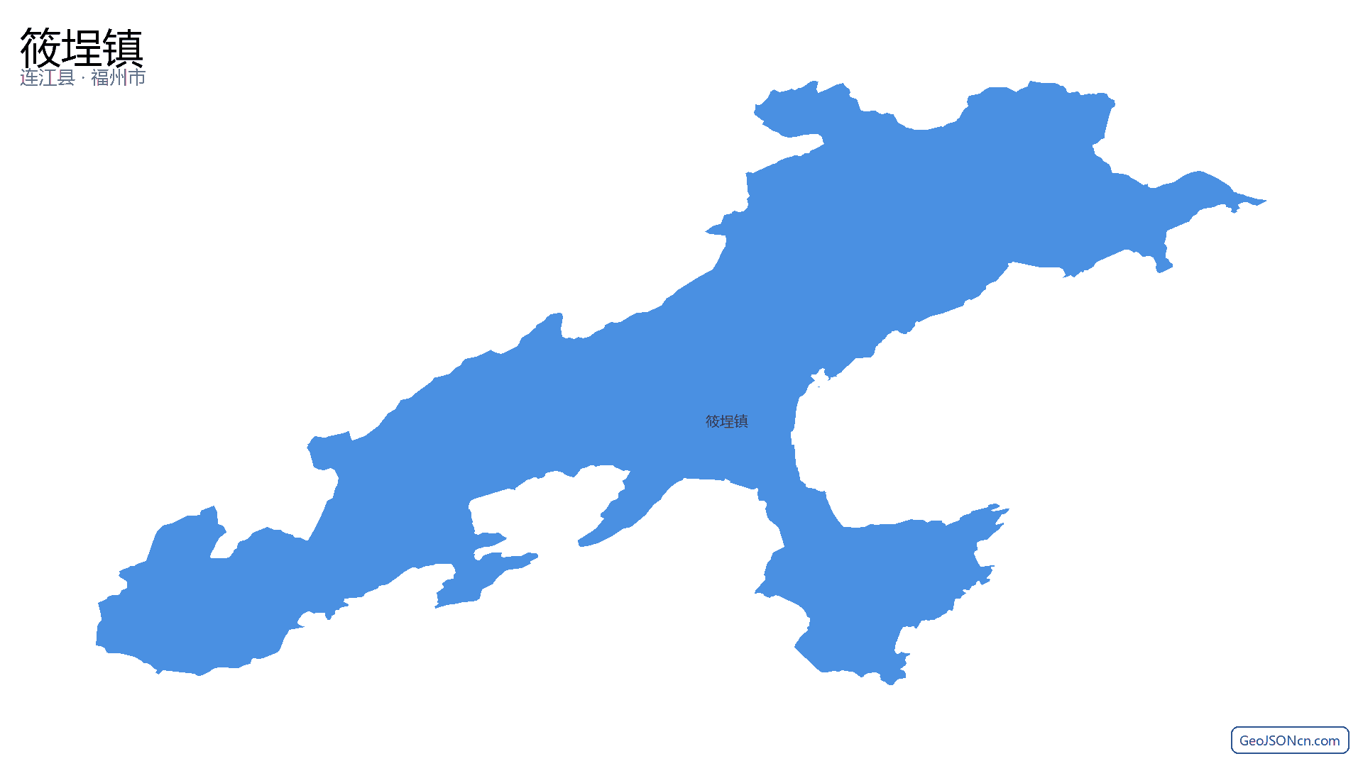 筱埕镇行政区划边界地图（连江县·福州市）,提供GeoJSON、SHP矢量边界数据下载及高清地图大图(PNG/JPG) - GeoJSONcn.com
