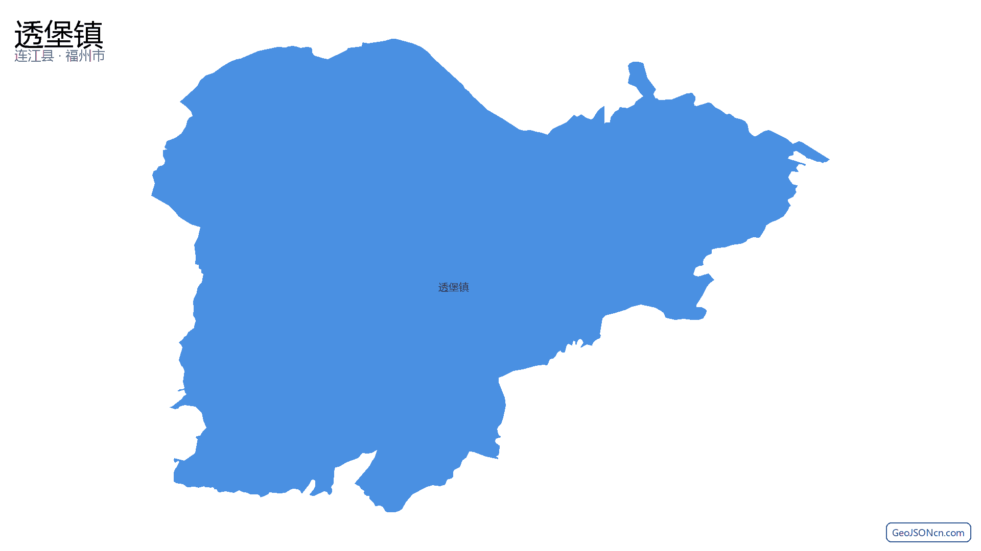 透堡镇行政区划边界地图（连江县·福州市）,提供GeoJSON、SHP矢量边界数据下载及高清地图大图(PNG/JPG) - GeoJSONcn.com