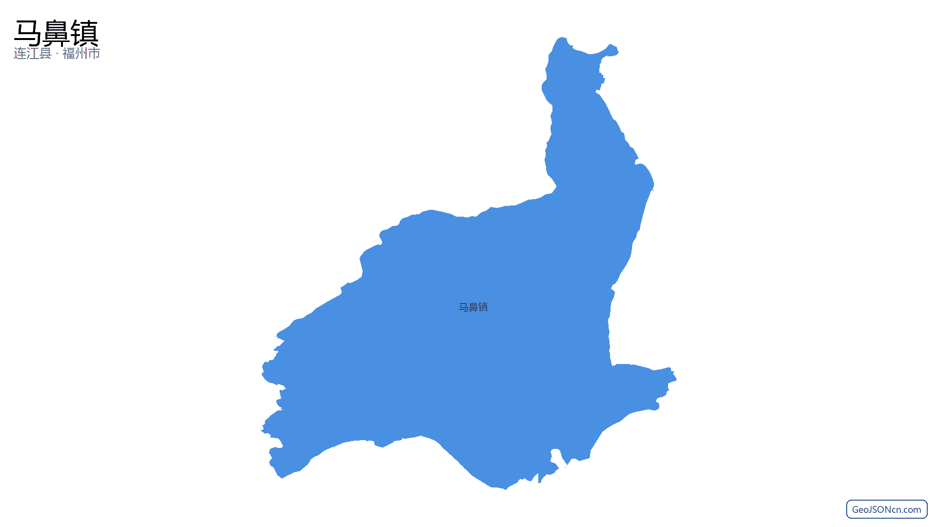 马鼻镇行政区划边界地图（连江县·福州市）,提供GeoJSON、SHP矢量边界数据下载及高清地图大图(PNG/JPG) - GeoJSONcn.com