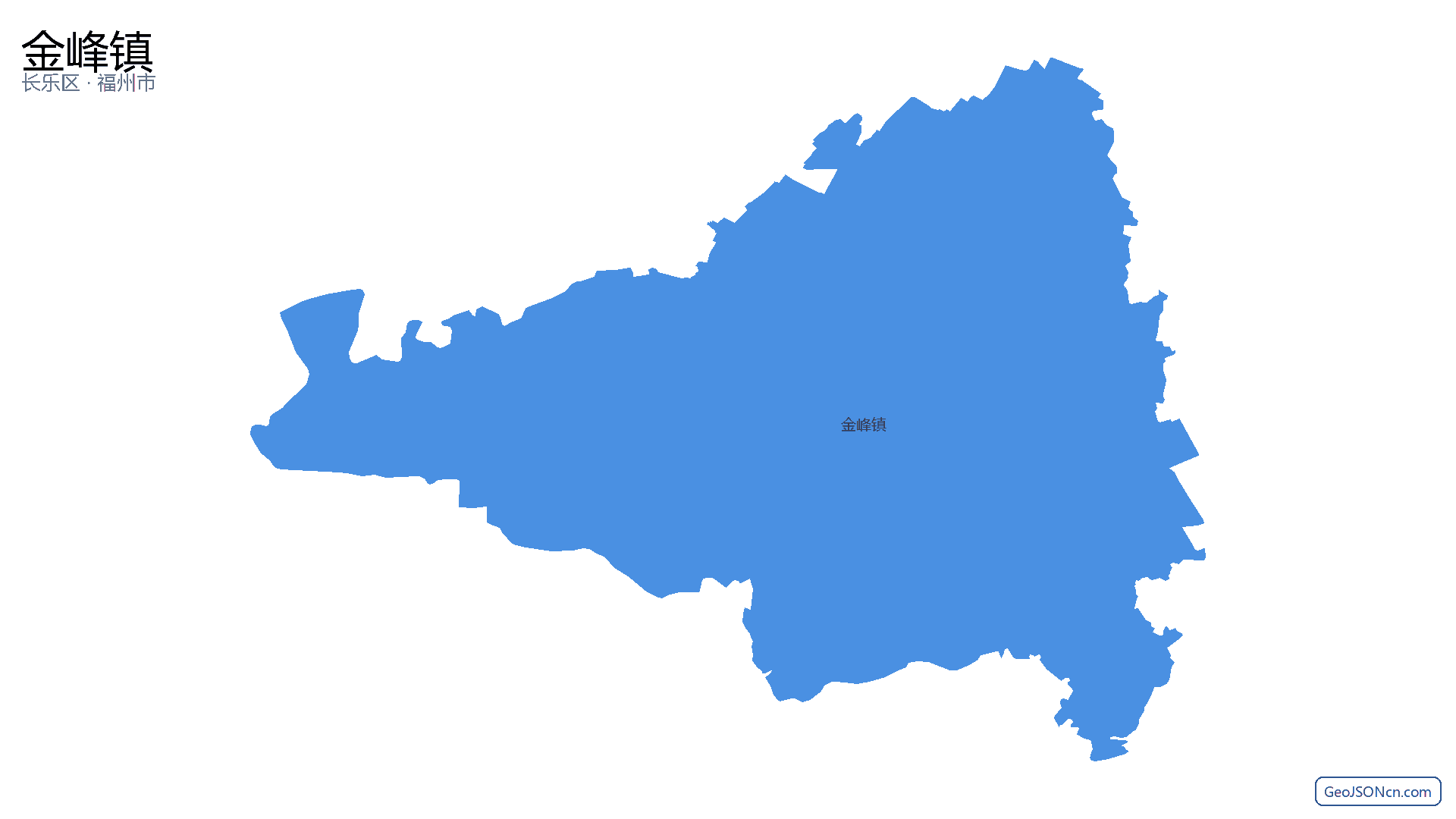 金峰镇行政区划边界地图（长乐区·福州市）,提供GeoJSON、SHP矢量边界数据下载及高清地图大图(PNG/JPG) - GeoJSONcn.com