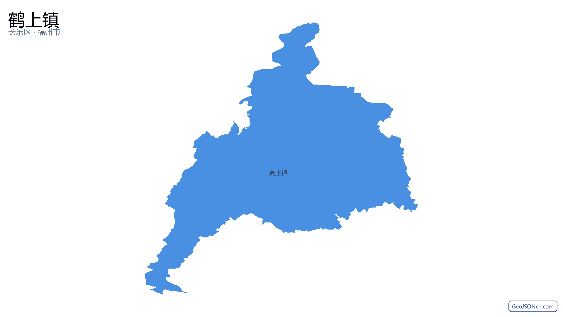 鹤上镇行政区划边界地图(长乐区·福州市),提供GeoJSON、SHP矢量边界数据下载及高清地图大图(PNG/JPG) - GeoJSONcn.com