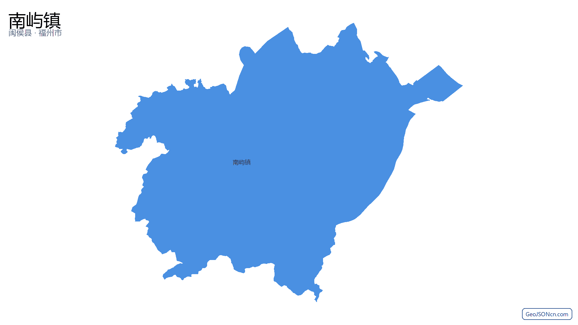 南屿镇行政区划边界地图（闽侯县·福州市）,提供GeoJSON、SHP矢量边界数据下载及高清地图大图(PNG/JPG) - GeoJSONcn.com