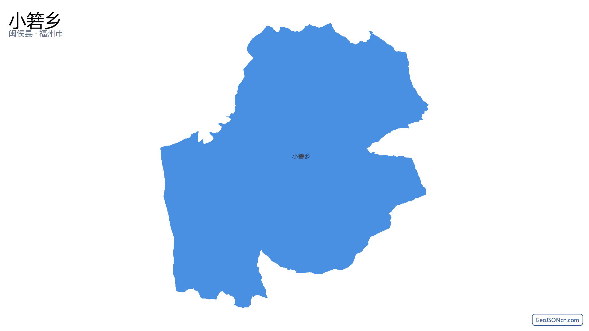 小箬乡行政区划边界地图（闽侯县·福州市）,提供GeoJSON、SHP矢量边界数据下载及高清地图大图(PNG/JPG) - GeoJSONcn.com