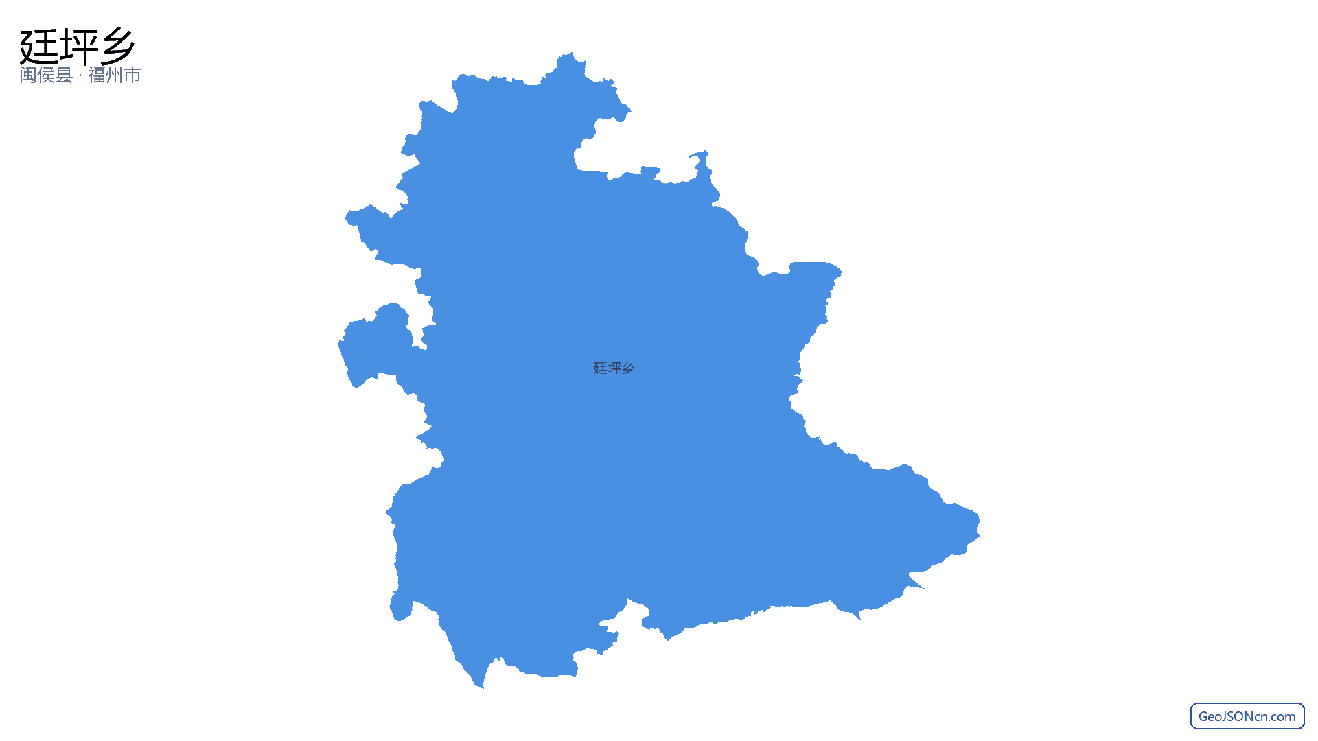 廷坪乡行政区划边界地图（闽侯县·福州市）,提供GeoJSON、SHP矢量边界数据下载及高清地图大图(PNG/JPG) - GeoJSONcn.com