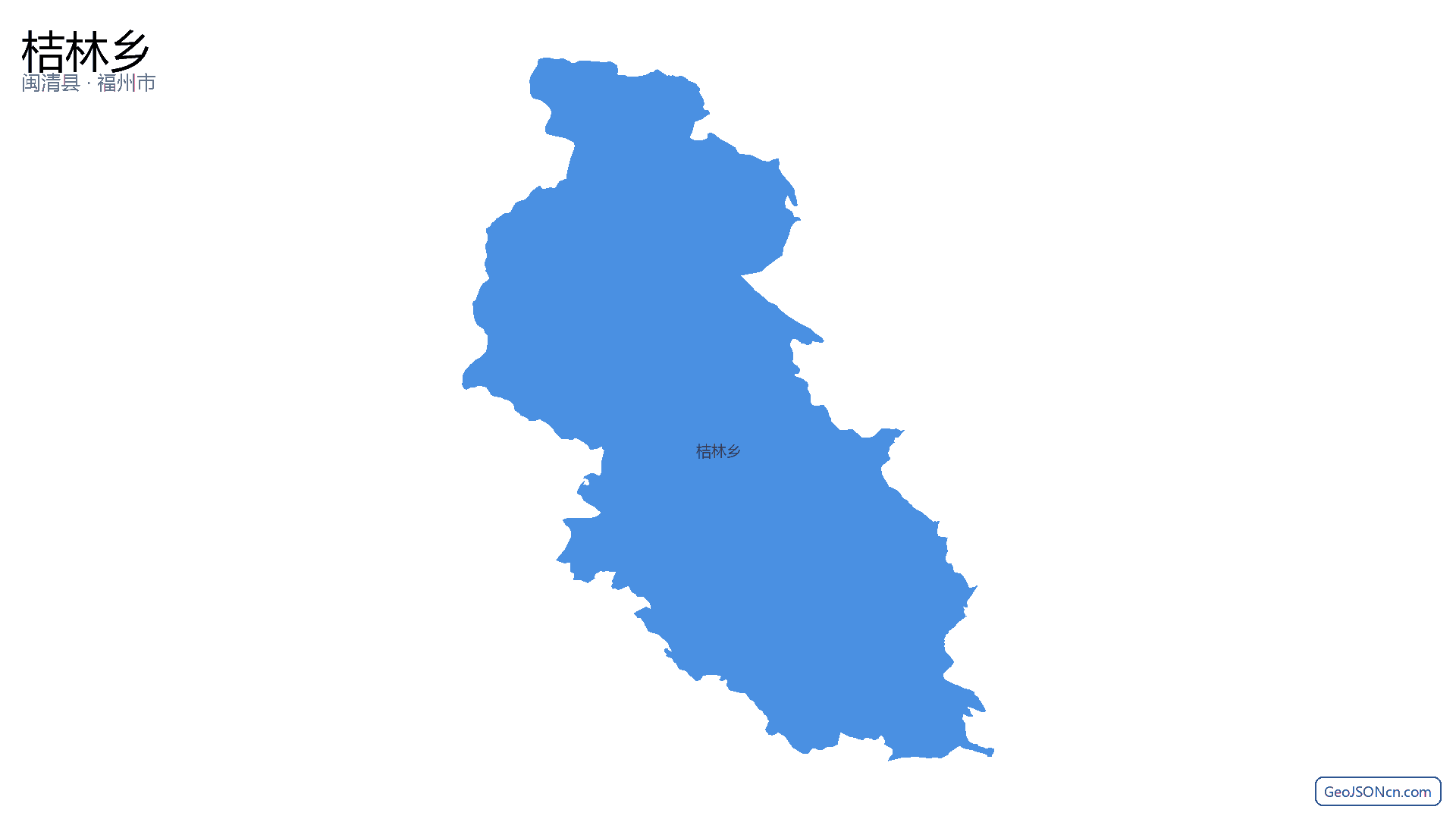 桔林乡行政区划边界地图（闽清县·福州市）,提供GeoJSON、SHP矢量边界数据下载及高清地图大图(PNG/JPG) - GeoJSONcn.com