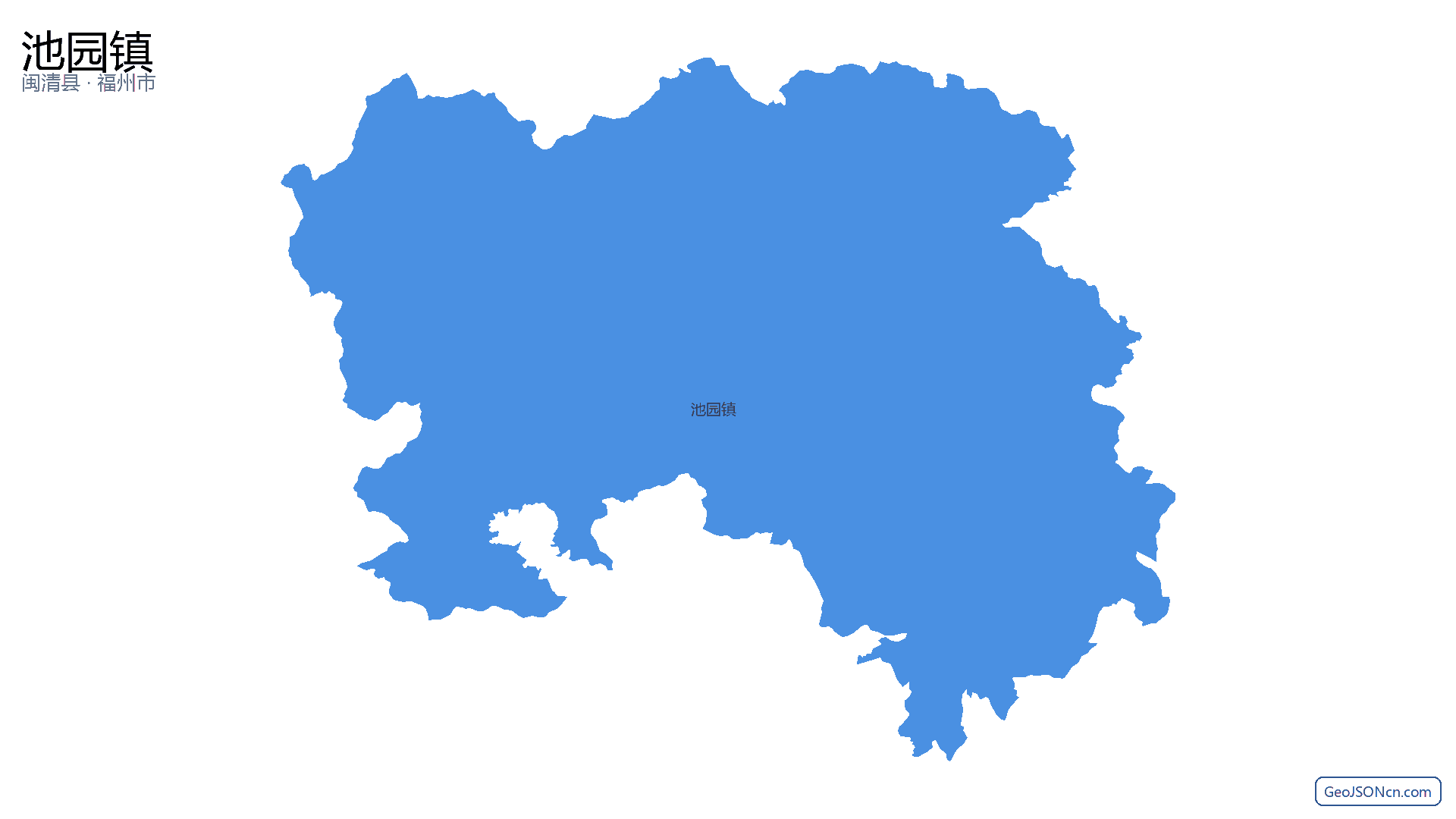 池园镇行政区划边界地图（闽清县·福州市）,提供GeoJSON、SHP矢量边界数据下载及高清地图大图(PNG/JPG) - GeoJSONcn.com