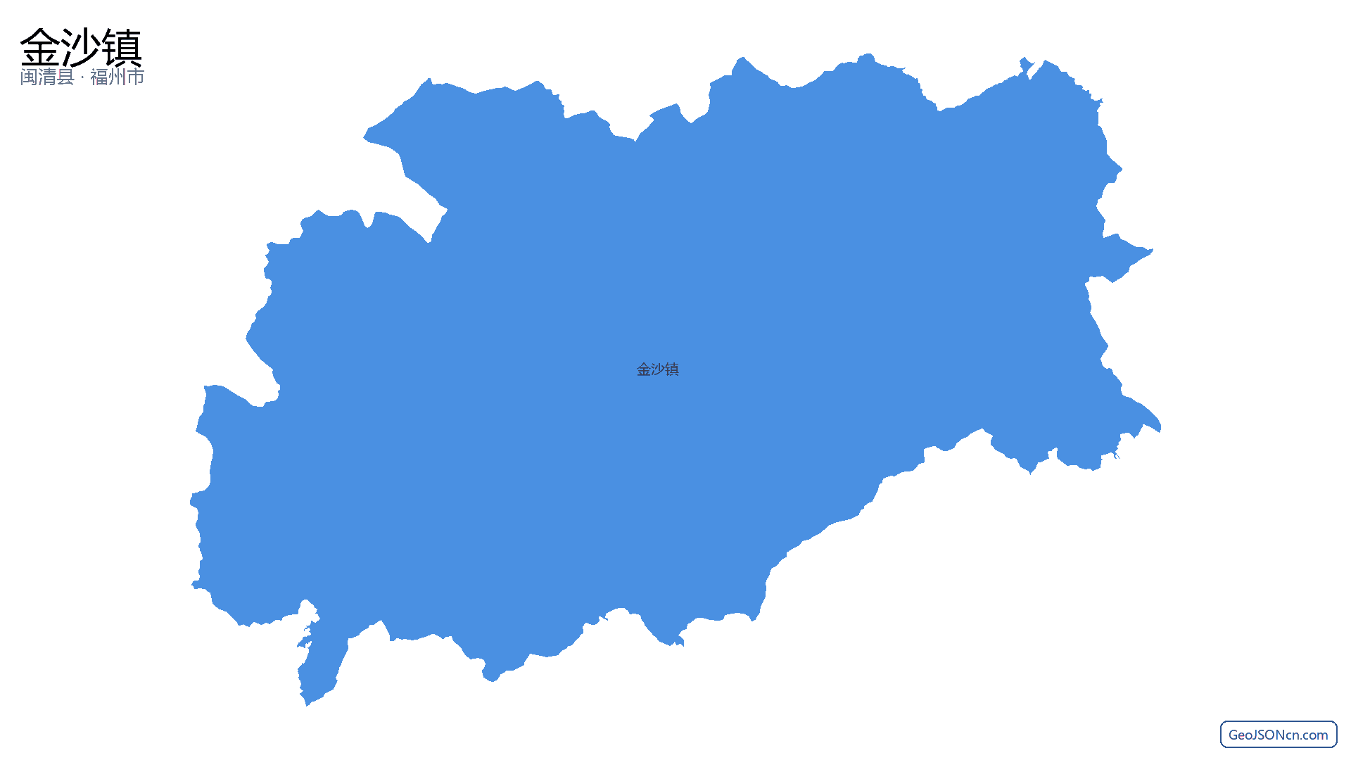金沙镇行政区划边界地图（闽清县·福州市）,提供GeoJSON、SHP矢量边界数据下载及高清地图大图(PNG/JPG) - GeoJSONcn.com