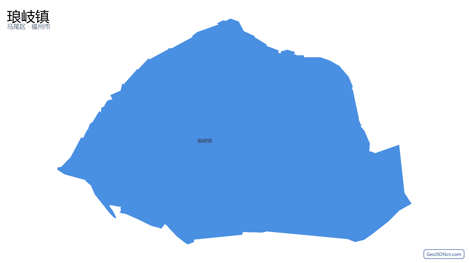 琅岐镇行政区划边界地图(马尾区·福州市),提供GeoJSON、SHP矢量边界数据下载及高清地图大图(PNG/JPG) - GeoJSONcn.com