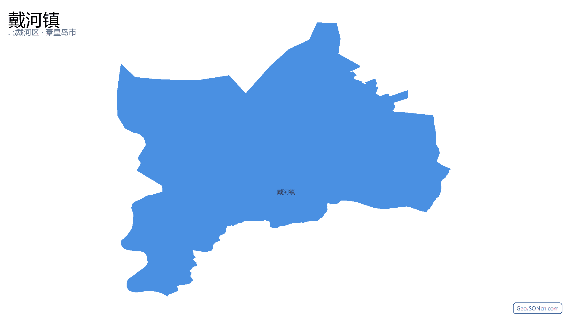 戴河镇行政区划边界地图（北戴河区·秦皇岛市）,提供GeoJSON、SHP矢量边界数据下载及高清地图大图(PNG/JPG) - GeoJSONcn.com