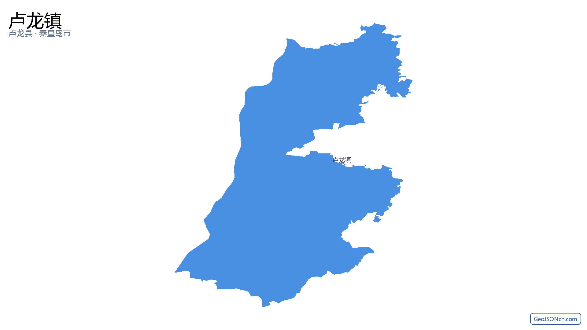 卢龙镇行政区划边界地图(卢龙县·秦皇岛市),提供GeoJSON、SHP矢量边界数据下载及高清地图大图(PNG/JPG) - GeoJSONcn.com
