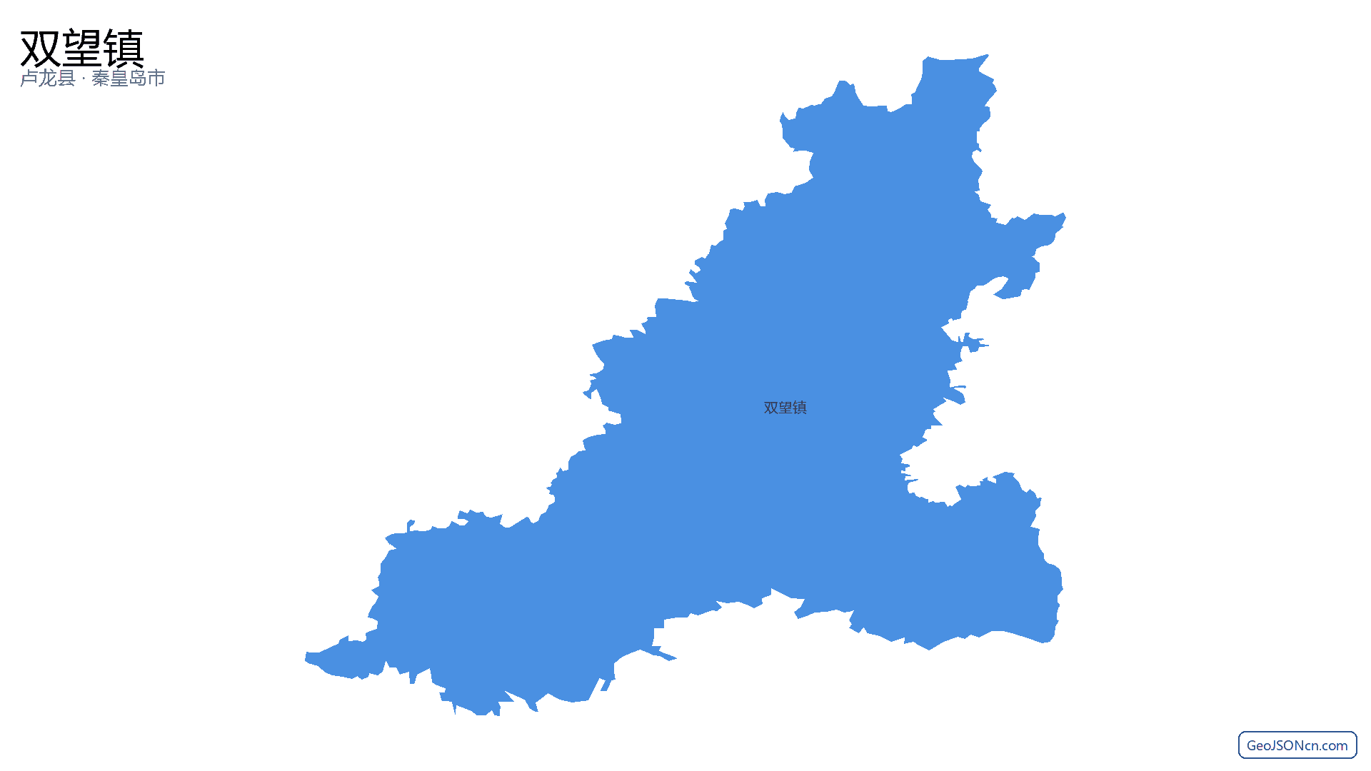 双望镇行政区划边界地图（卢龙县·秦皇岛市）,提供GeoJSON、SHP矢量边界数据下载及高清地图大图(PNG/JPG) - GeoJSONcn.com