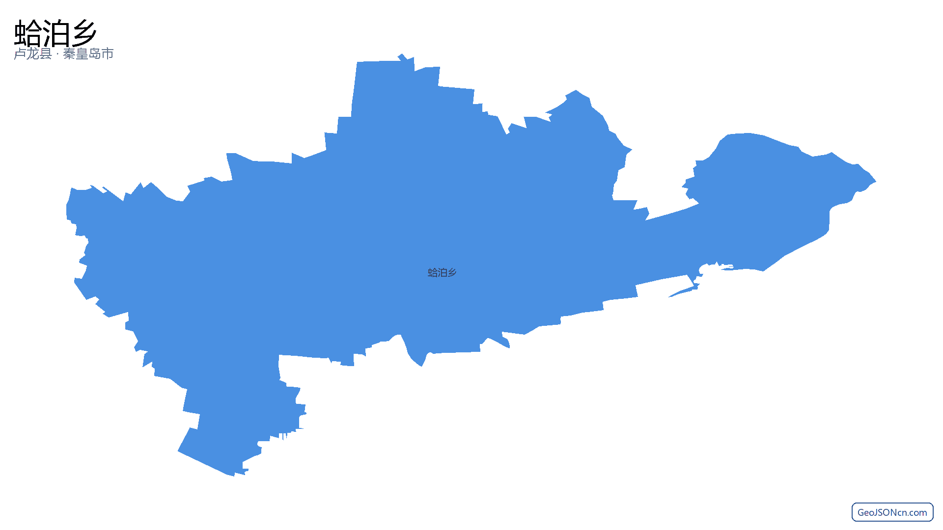 蛤泊乡行政区划边界地图（卢龙县·秦皇岛市）,提供GeoJSON、SHP矢量边界数据下载及高清地图大图(PNG/JPG) - GeoJSONcn.com