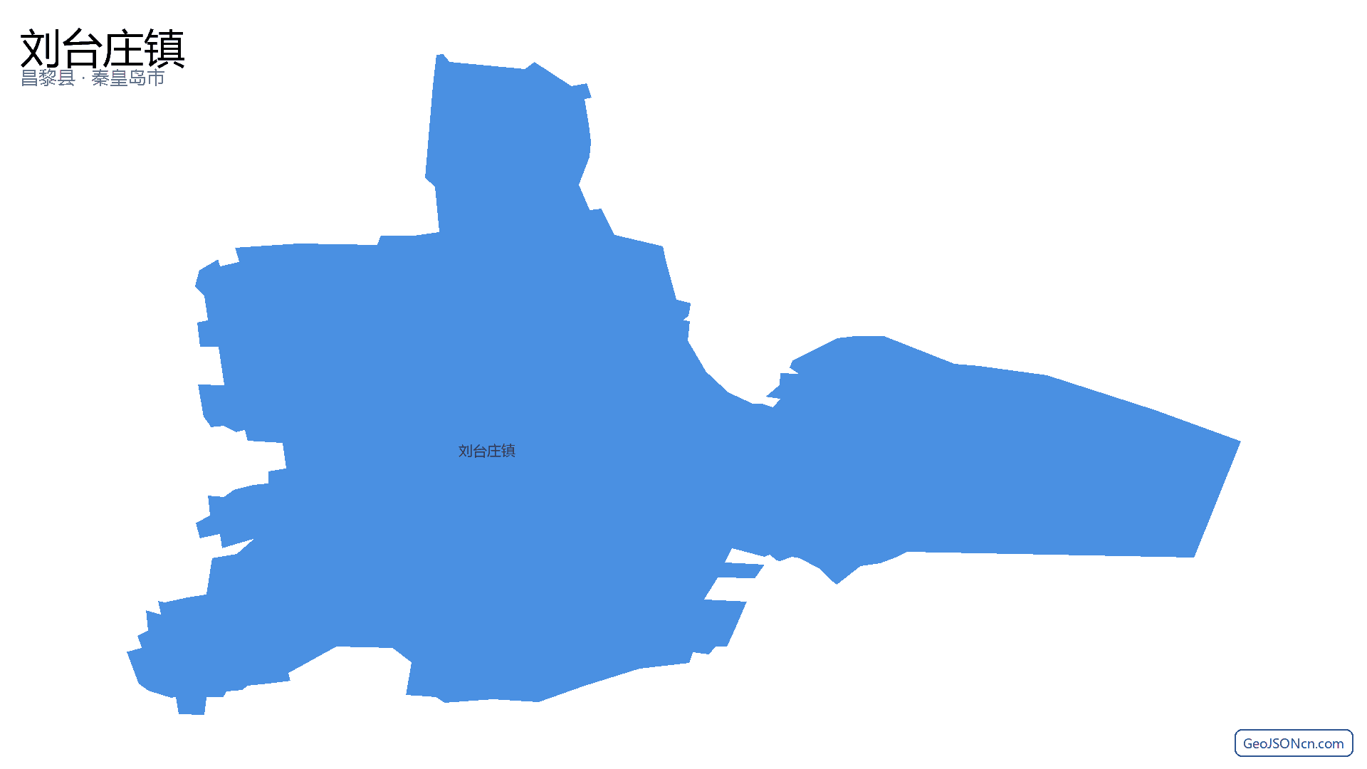 刘台庄镇行政区划边界地图(昌黎县·秦皇岛市),提供GeoJSON、SHP矢量边界数据下载及高清地图大图(PNG/JPG) - GeoJSONcn.com