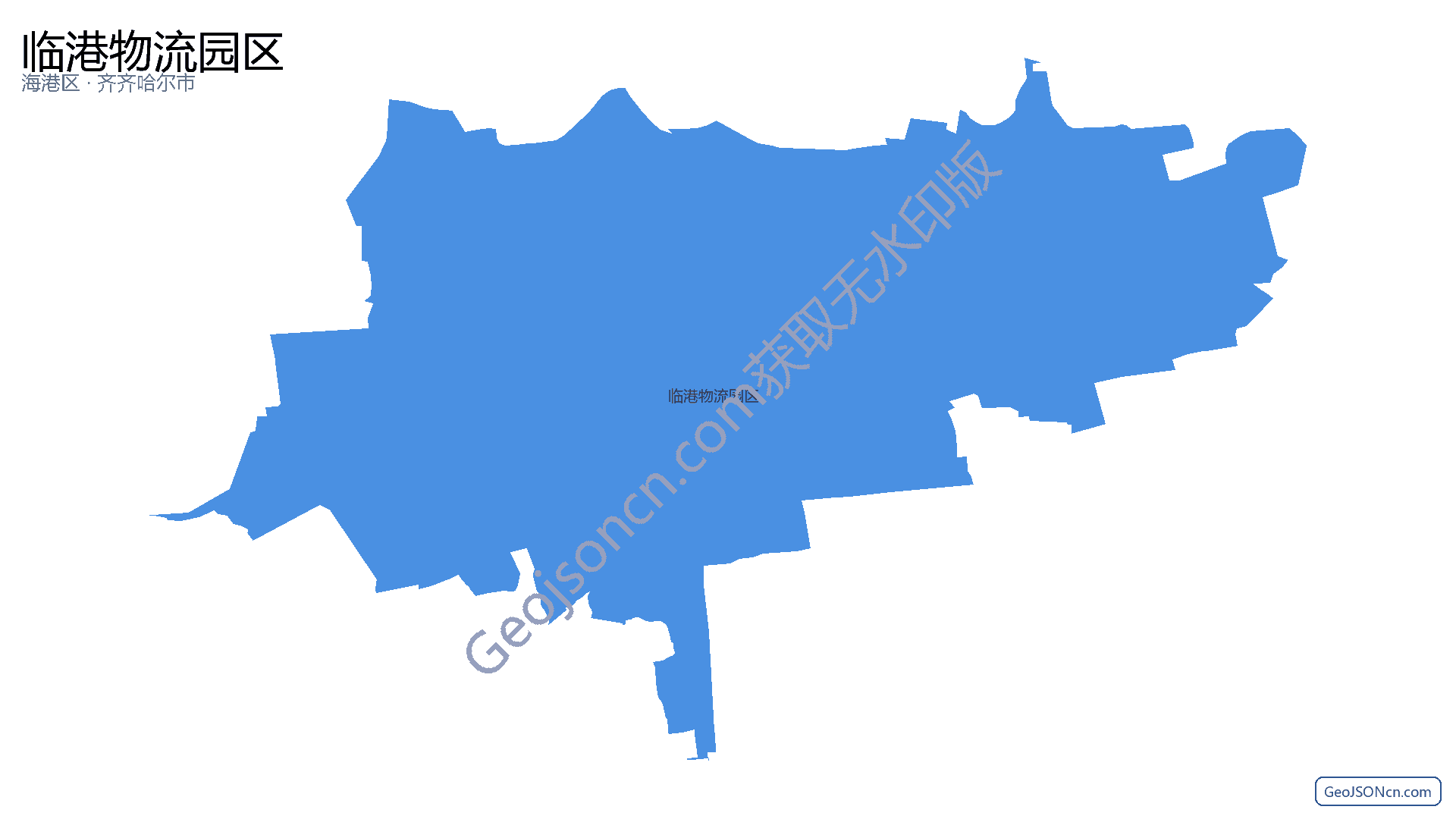 临港物流园区行政区划边界地图(海港区·秦皇岛市),提供GeoJSON、SHP矢量边界数据下载及高清地图大图(PNG/JPG) - GeoJSONcn.com