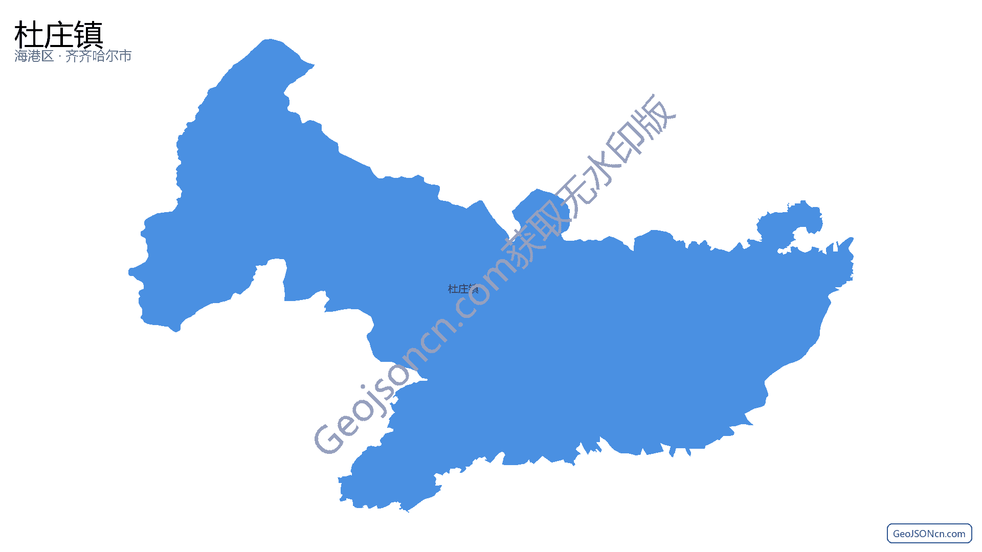 杜庄镇行政区划边界地图（海港区·秦皇岛市）,提供GeoJSON、SHP矢量边界数据下载及高清地图大图(PNG/JPG) - GeoJSONcn.com