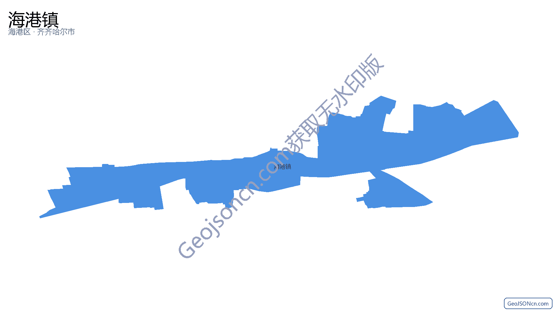 海港镇行政区划边界地图（海港区·秦皇岛市）,提供GeoJSON、SHP矢量边界数据下载及高清地图大图(PNG/JPG) - GeoJSONcn.com