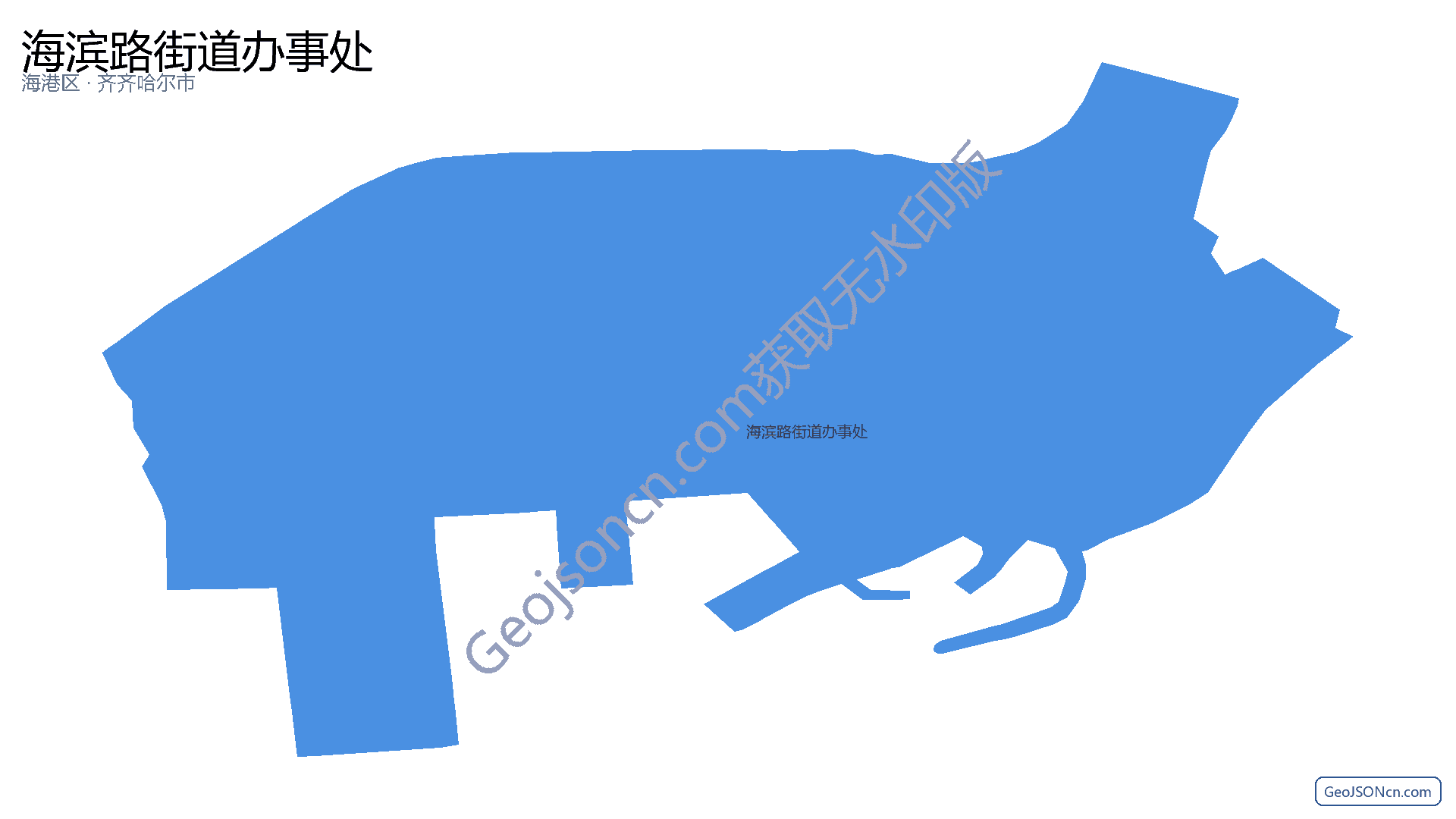 海滨路街道办事处行政区划边界地图（海港区·秦皇岛市）,提供GeoJSON、SHP矢量边界数据下载及高清地图大图(PNG/JPG) - GeoJSONcn.com