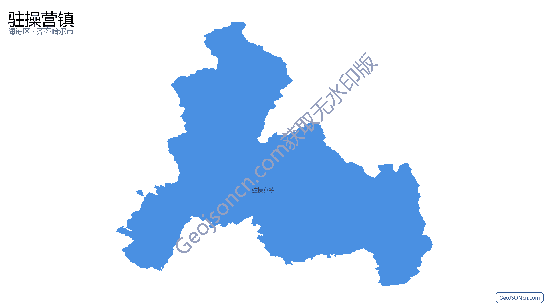 驻操营镇行政区划边界地图（海港区·秦皇岛市）,提供GeoJSON、SHP矢量边界数据下载及高清地图大图(PNG/JPG) - GeoJSONcn.com