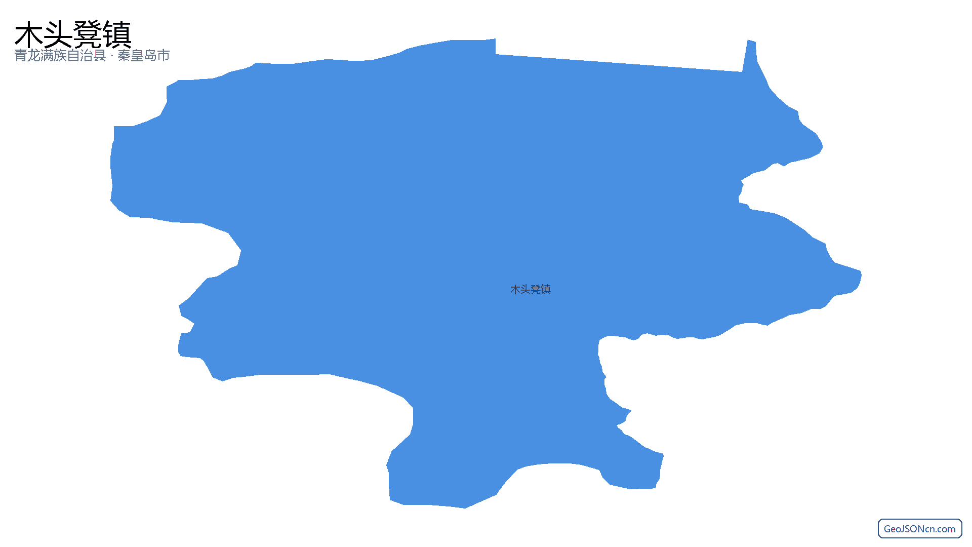 木头凳镇行政区划边界地图（青龙满族自治县·秦皇岛市）,提供GeoJSON、SHP矢量边界数据下载及高清地图大图(PNG/JPG) - GeoJSONcn.com