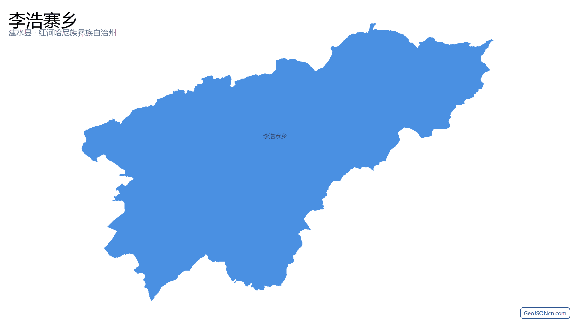 李浩寨乡行政区划边界地图（建水县·红河哈尼族彝族自治州）,提供GeoJSON、SHP矢量边界数据下载及高清地图大图(PNG/JPG) - GeoJSONcn.com