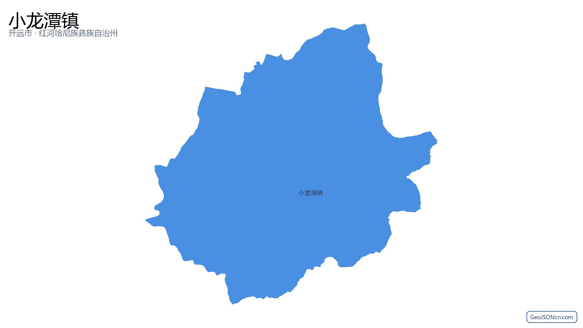 小龙潭镇行政区划边界地图(开远市·红河哈尼族彝族自治州),提供GeoJSON、SHP矢量边界数据下载及高清地图大图(PNG/JPG) - GeoJSONcn.com