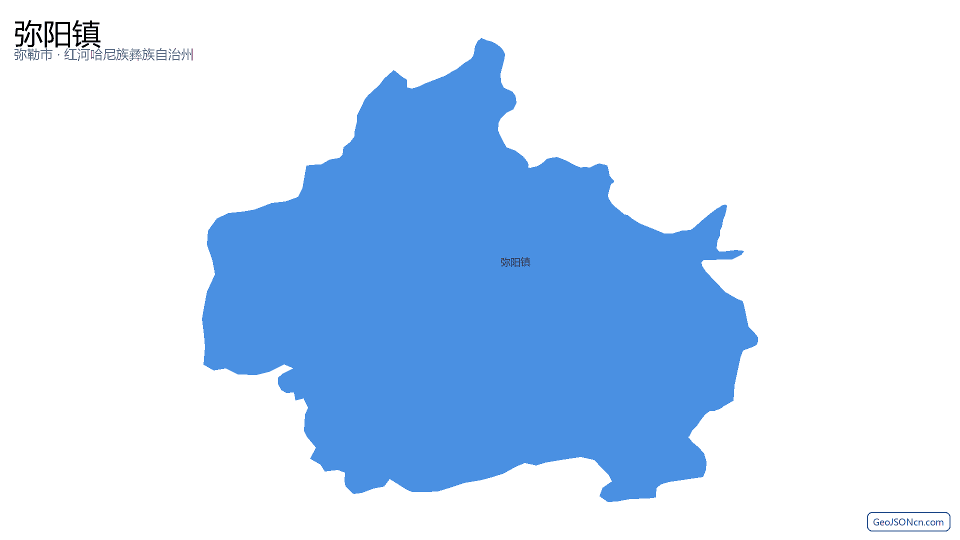 弥阳镇行政区划边界地图(弥勒市·红河哈尼族彝族自治州),提供GeoJSON、SHP矢量边界数据下载及高清地图大图(PNG/JPG) - GeoJSONcn.com