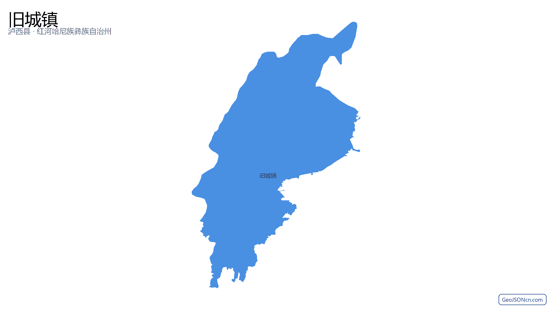 旧城镇行政区划边界地图(泸西县·红河哈尼族彝族自治州),提供GeoJSON、SHP矢量边界数据下载及高清地图大图(PNG/JPG) - GeoJSONcn.com